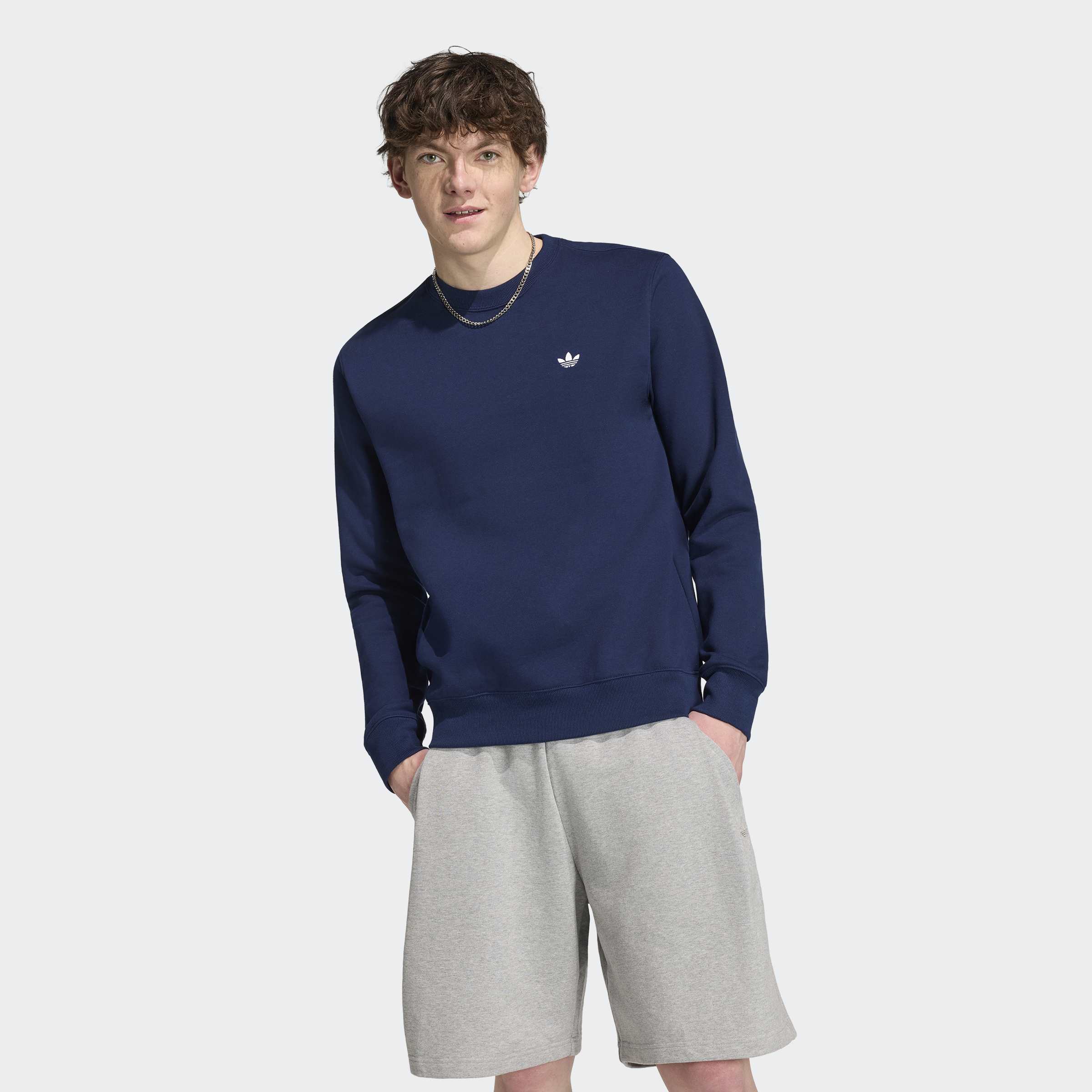 adidas Originals Sweatshirt "TREFOIL ESSENTIALS CREW", mit Rundhalsausschnitt, ohne Verschluss, aus Baumwolle und Polyester