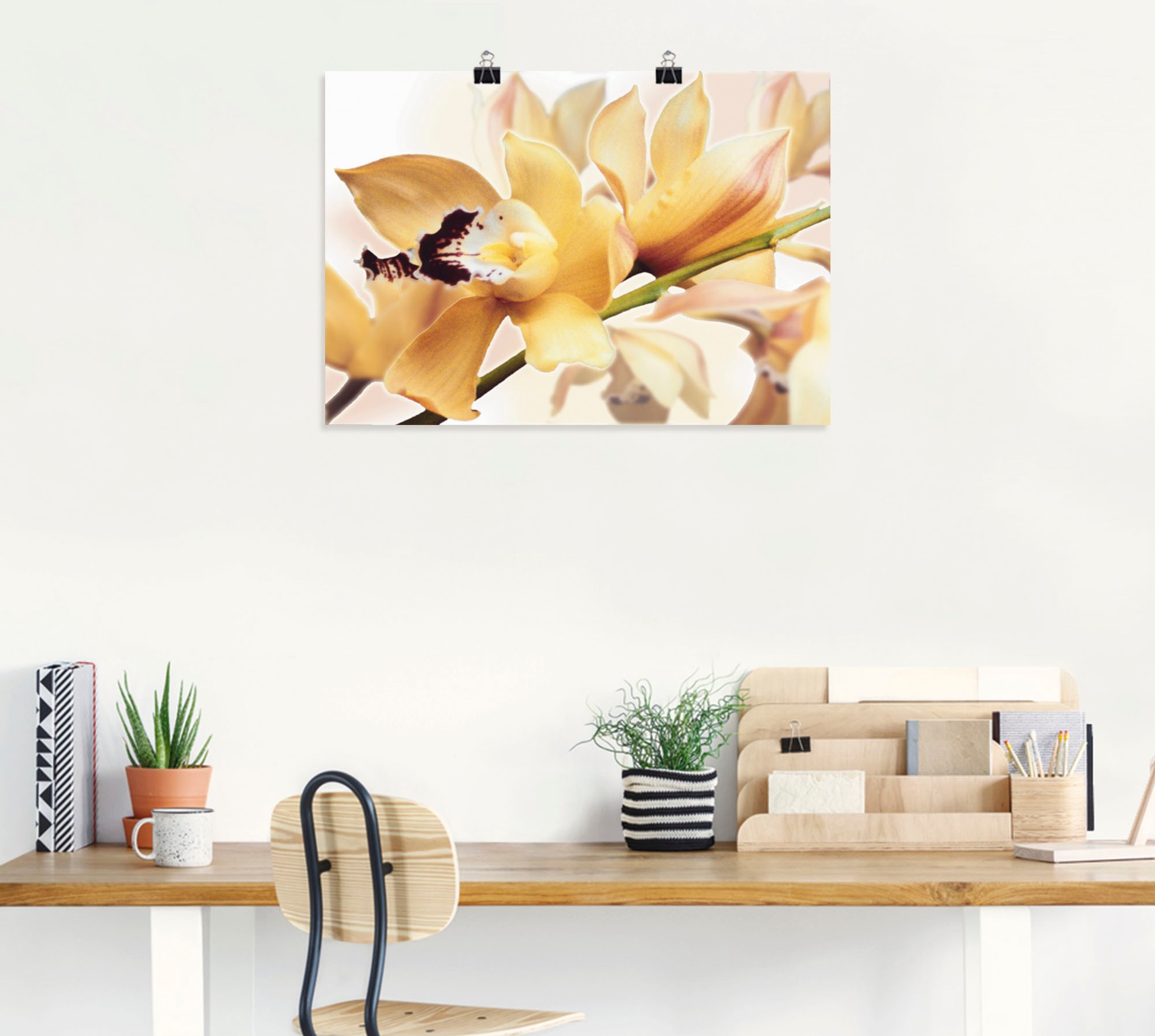 Artland Wandbild »Gelbe Orchidee«, Blumenbilder, (1 St.), als Alubild, Outdoorbild, Leinwandbild, Poster in verschied. Größen
