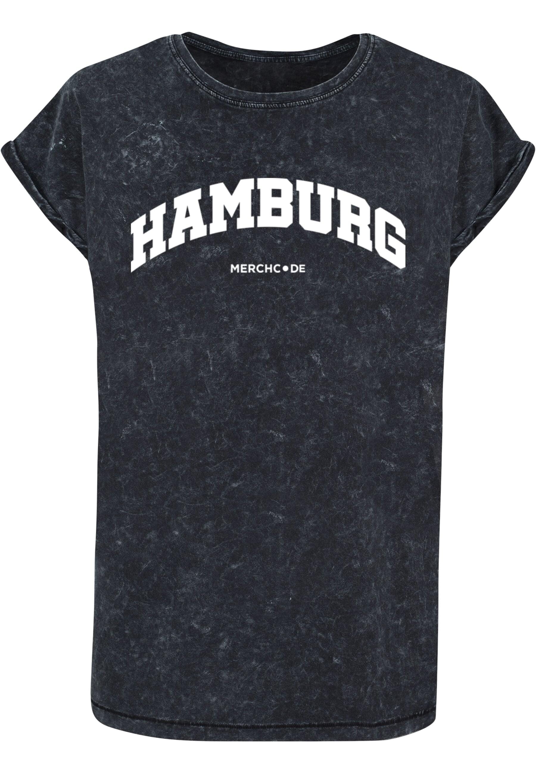 Merchcode T-Shirt "Merchcode Damen Ladies Hamburg Wording - Acid Washed T-S günstig online kaufen