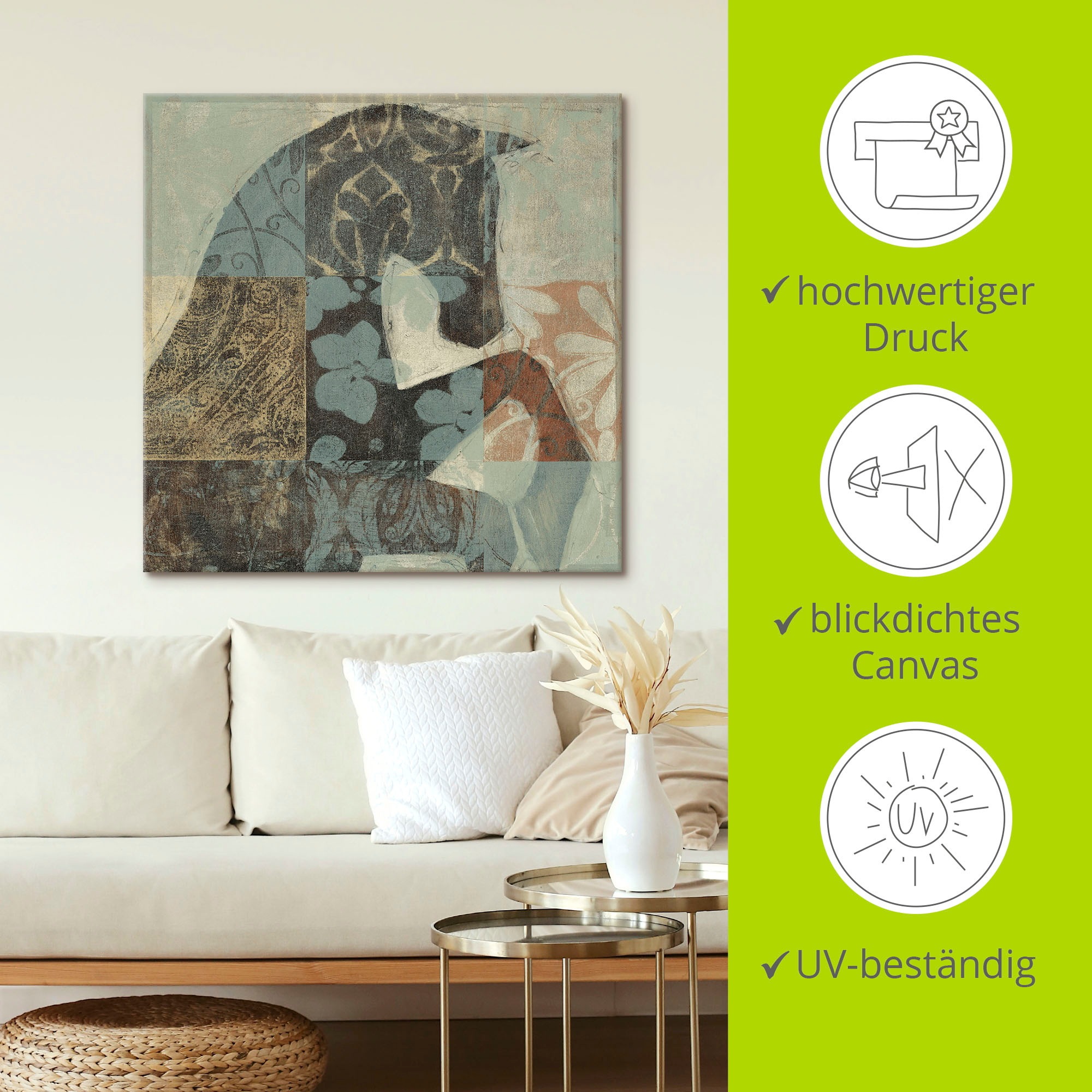 Artland Wandbild »Gemustertes Pferd II«, Haustiere, (1 St.), als Leinwandbild, Poster in verschied. Größen