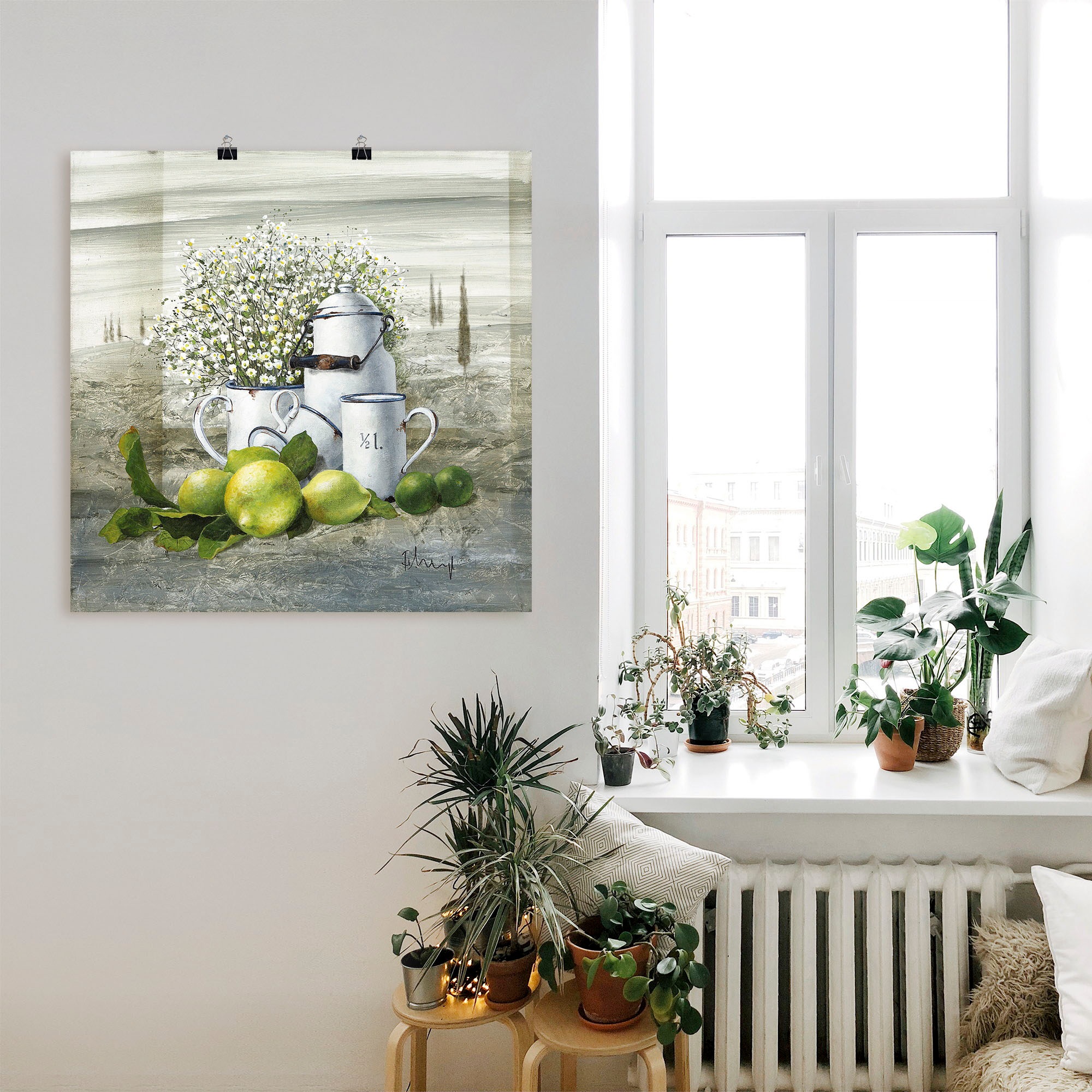 Artland Wandbild "Stillleben mit Milchkanne", Arrangements, (1 St.), als Le günstig online kaufen