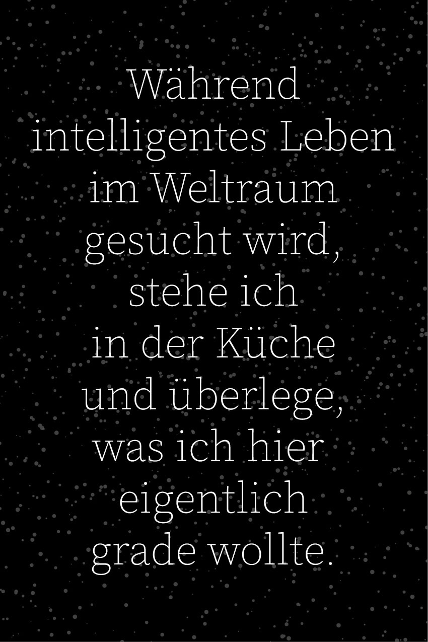 queence Wanddekoobjekt »Weltraum und Küche«, Spruch, Schriftzug aus  Stahlblech kaufen | BAUR