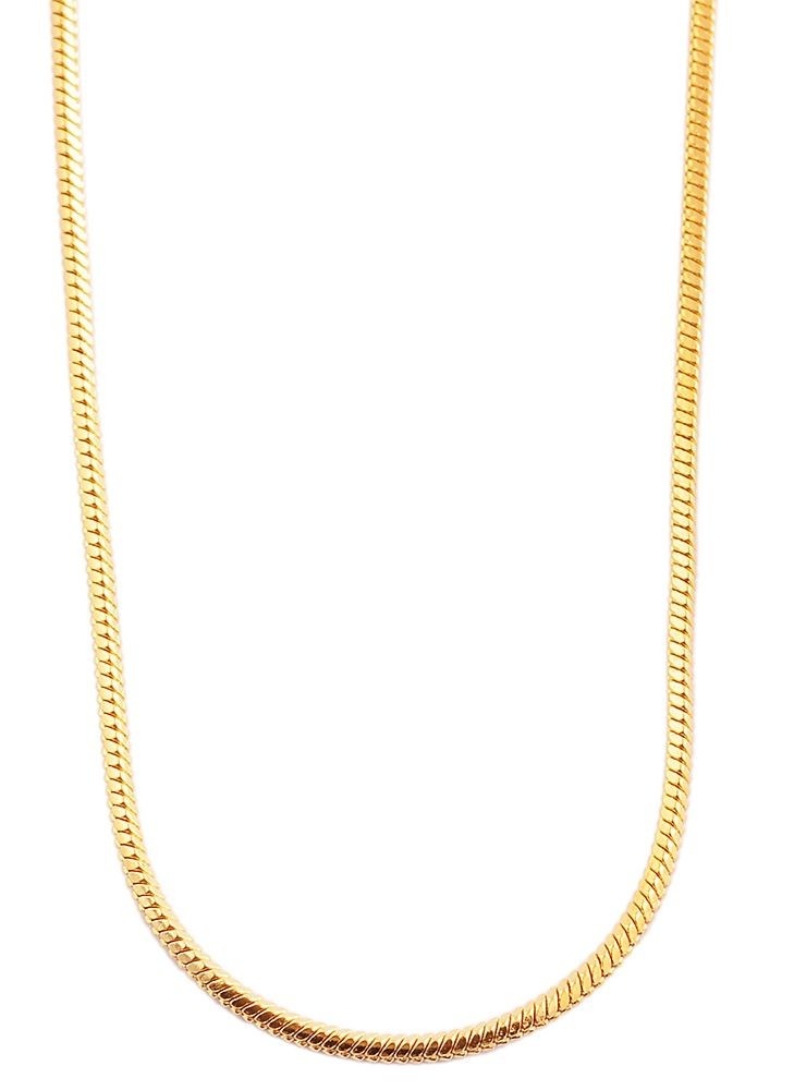 ADELIA ́S Damen Kette ohne Anhänger "Damen Edelstahl Schlangenkette Halskette", 45, Edelstahl, gold, Edelstahl, Halsketten