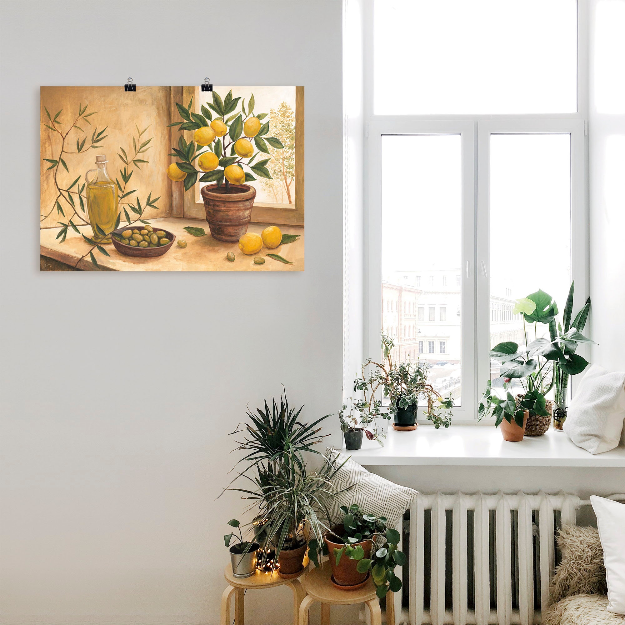 Artland Wandbild »Oliven und Zitronen«, Arrangements, (1 St.), als Alubild, Outdoorbild, Leinwandbild, Poster, Wandaufkleber