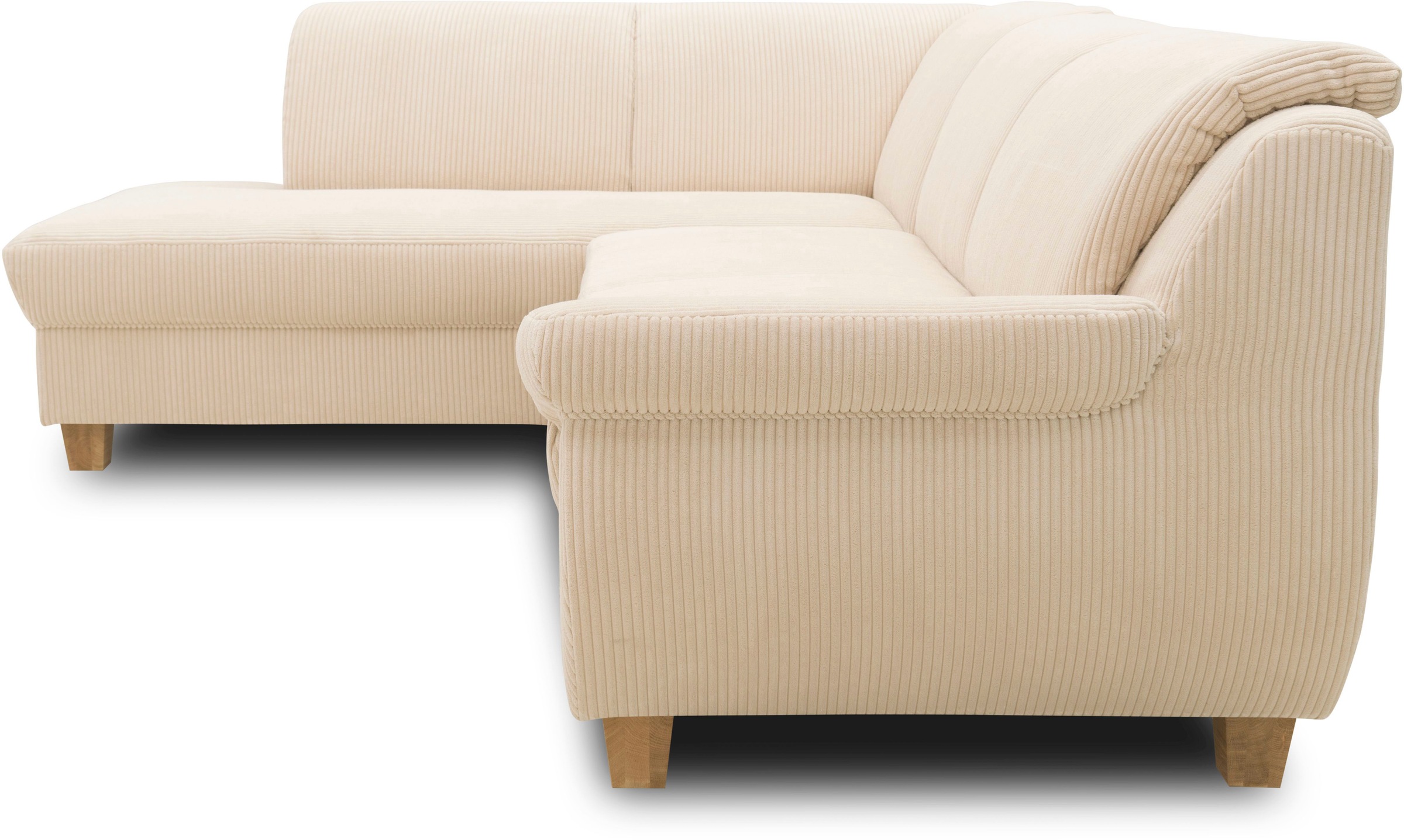 Ecksofa HOME AFFAIRE "Yesterday zeitlos und elegant, bequeme Armlehnen, L-Form", beige (creme), B:254cm H:80cm T:186cm, 100% Polyester;Primabelle-Microfaser (100% Polyester);Antikleder-Optik Melrose (100% Polyester), Sofas, Ecksofa, wahlweise mit Bettfunk 9