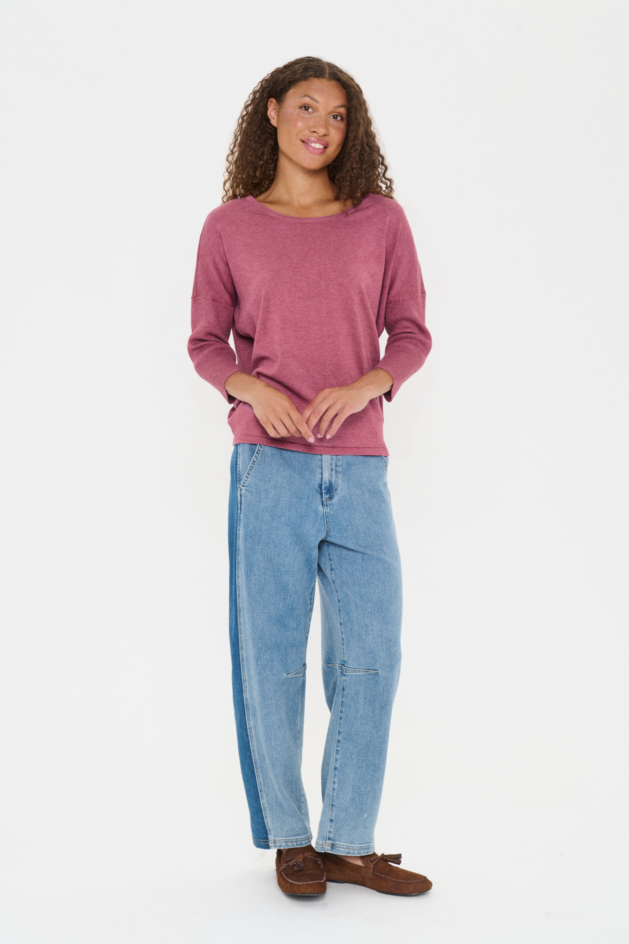 Saint Tropez Rundhalspullover »A2561, MilaSZ R-Neck«