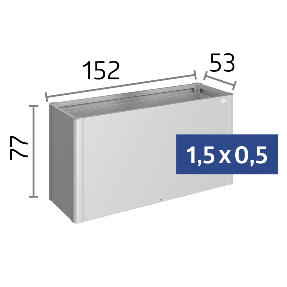 Biohort Hochbeet »1,5x0,5, verschiedene Farben« 152x53x77 cm, extrem langlebig, aus Metall