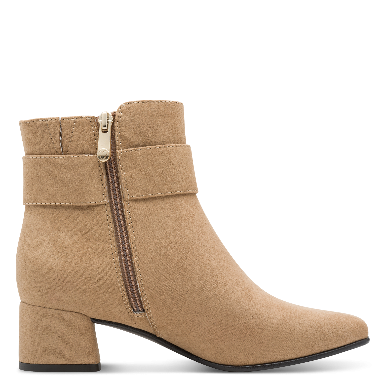 MARCO TOZZI Stiefelette, Blockabsatz, Abendschuh, Festtagsschuh mit Zierschnalle