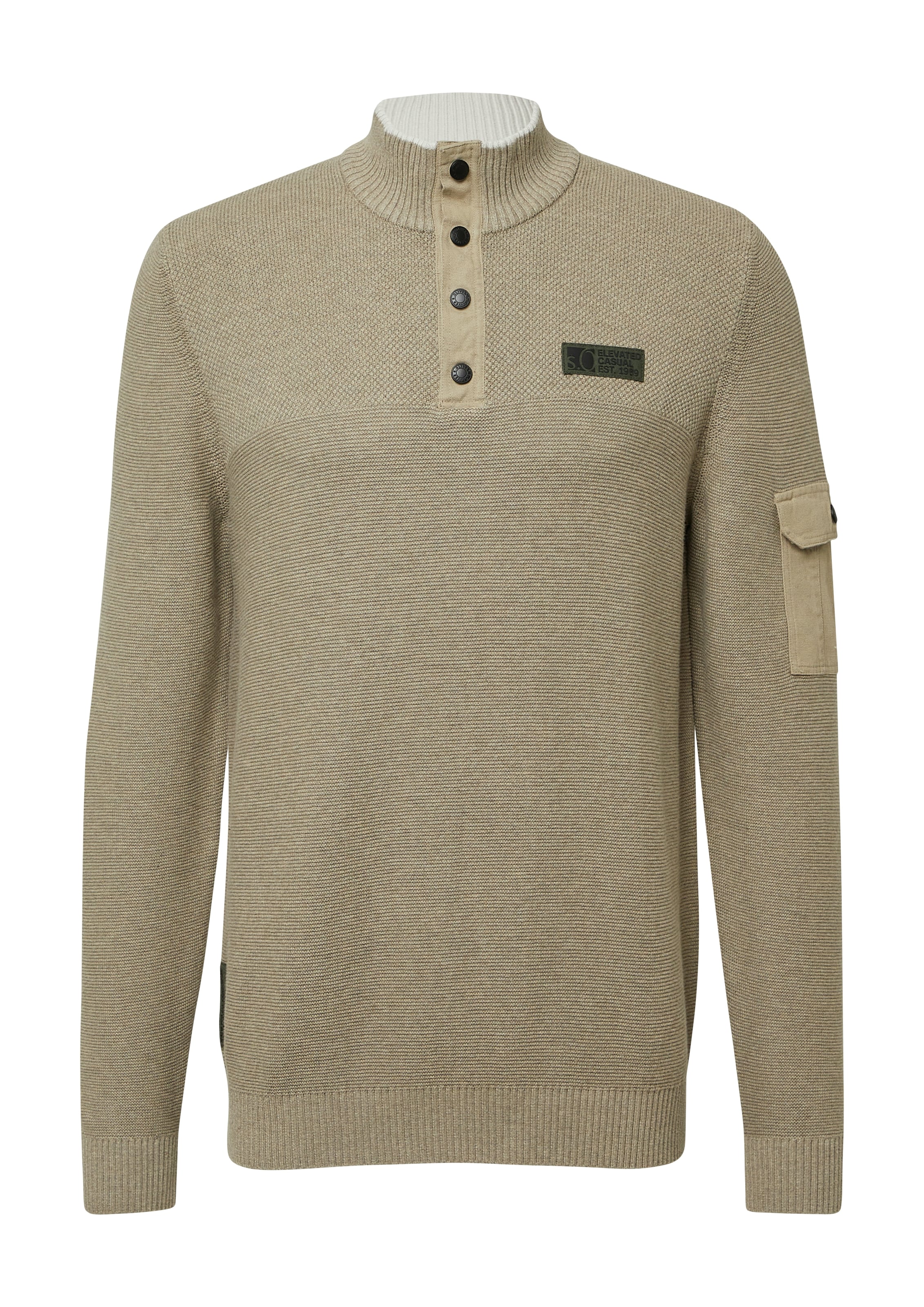 s.Oliver Strickpullover mit Logo Stickerei