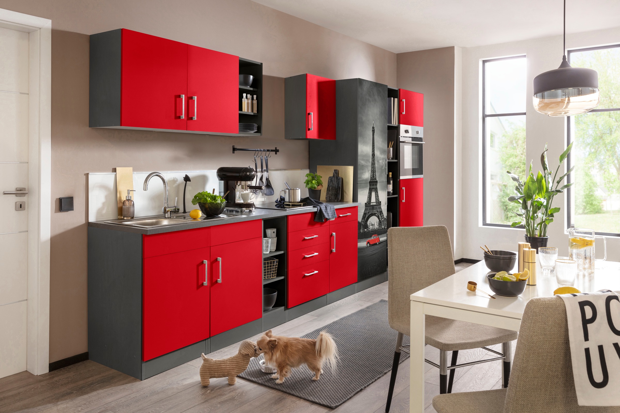KOCHSTATION Küchenzeile "KS-Paris – Küchen mit einzigartigen Fotomotiven au günstig online kaufen