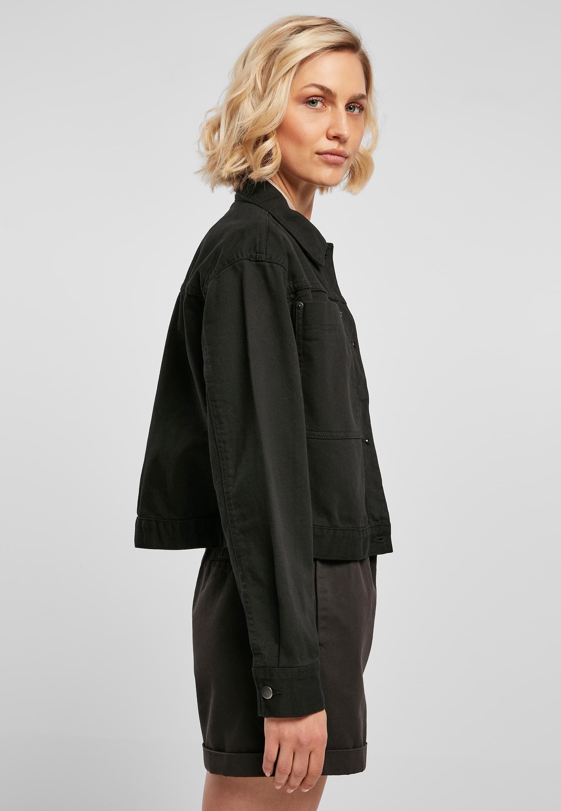 URBAN CLASSICS Allwetterjacke »Urban Classics Damen Ladies Short Boxy Worker Jacket«, (1 St.), ohne Kapuze