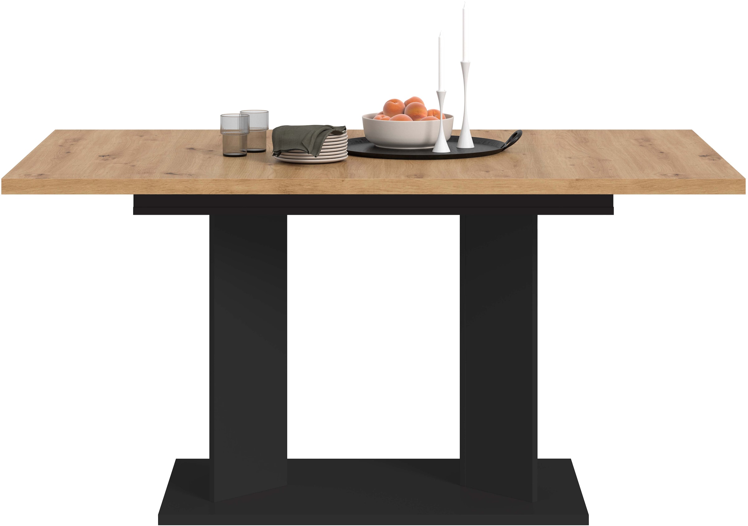 Home affaire Esstisch »GERO, 150-190 cm, ausziehbar, Säulengestell« in verschiedenen Ausführungen erhältlich, 1 Stk. tlg. Tisch, Esstisch, Esszimmer, Esszimmertisch, Küchetisch, Bartisch