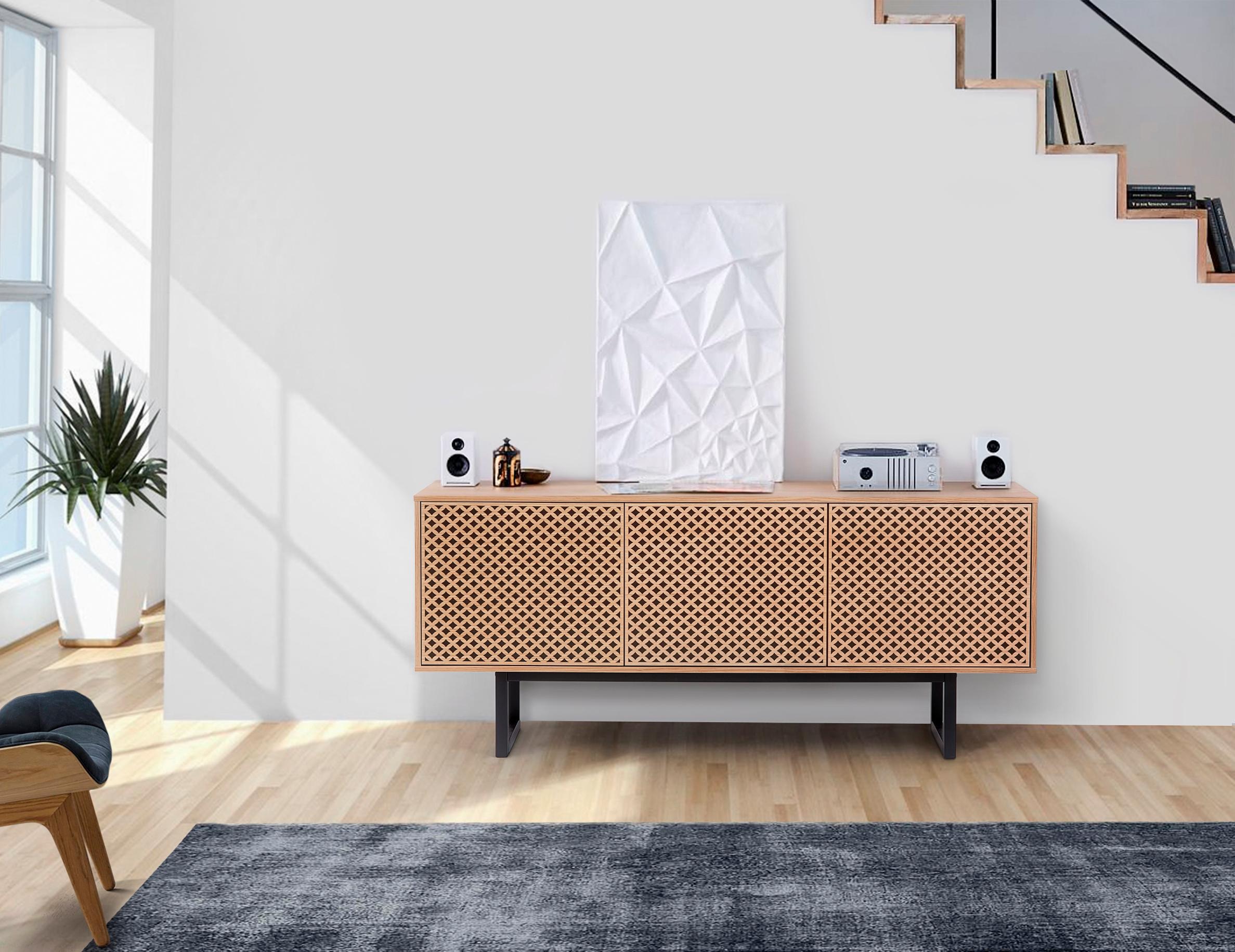 Woodman Sideboard »Malena«, Breite 175 cm, mit besonderem Print, mit Push-to open Funktion