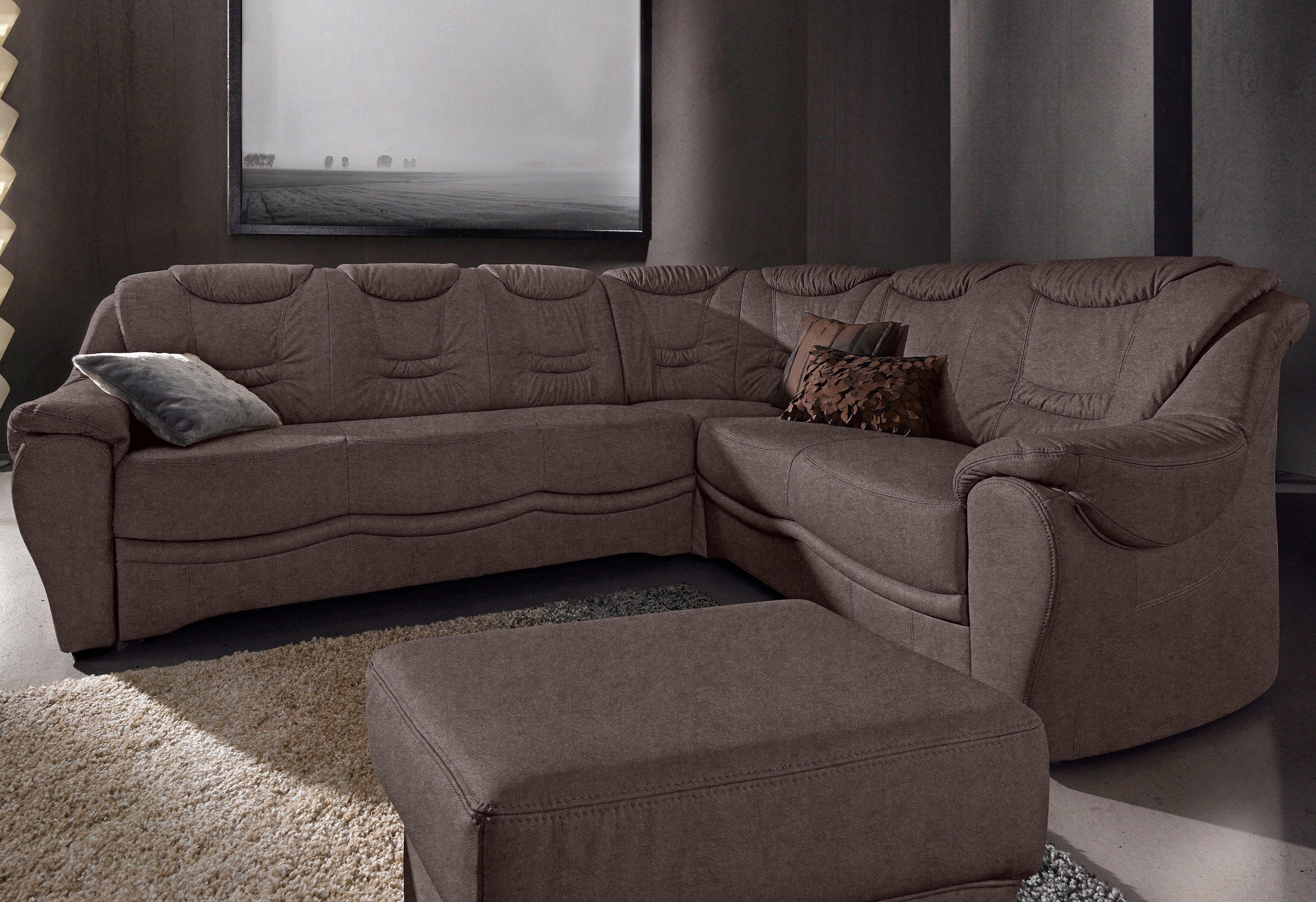 sit&more Ecksofa "Benson L-Form", wahlweise mit Bettfunktion