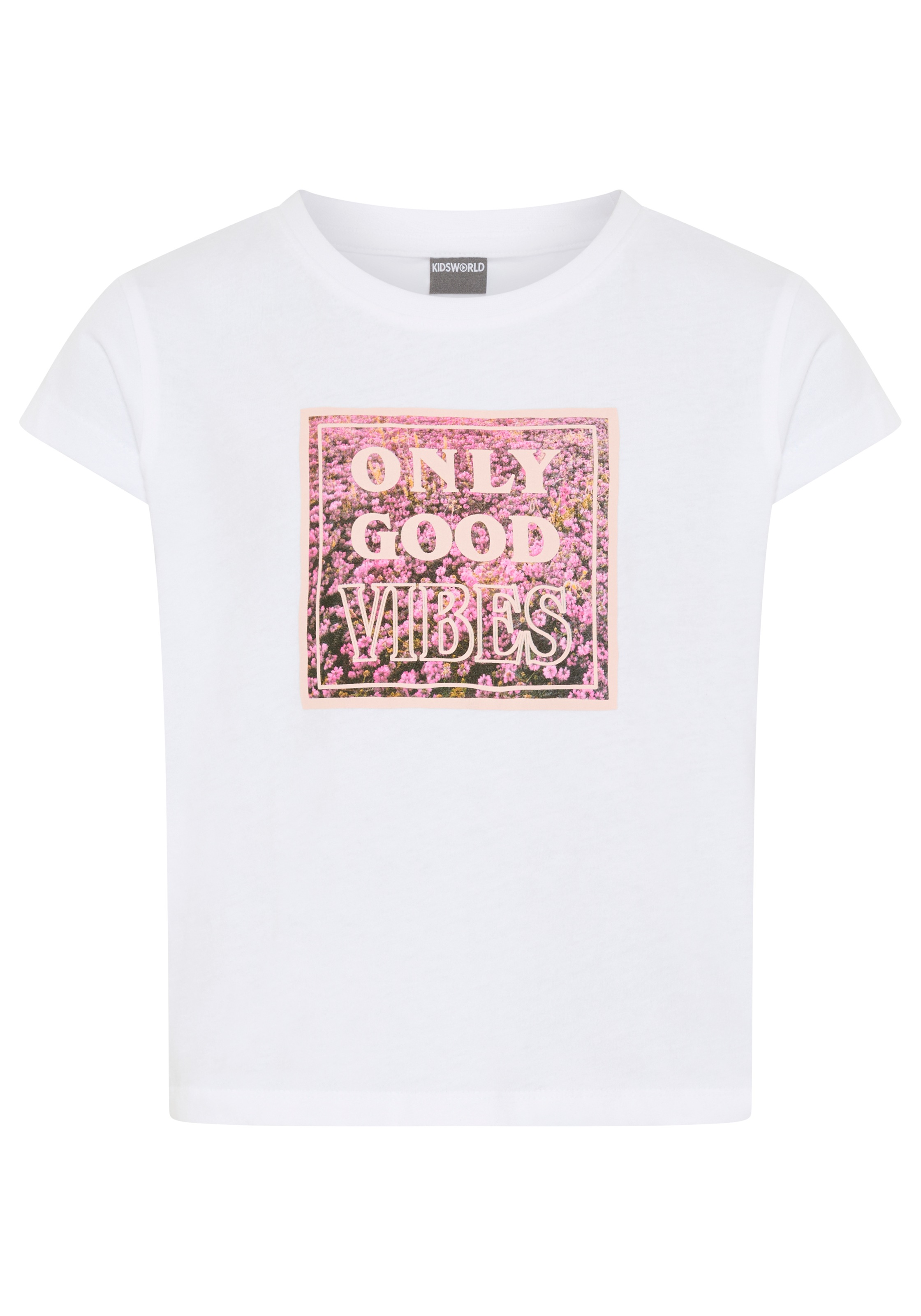 KIDSWORLD T-Shirt »ONLY GOOD VIBES - Druck« Kurzarm,  gerade Passform,  mit peppigen Statements und Sprüchen