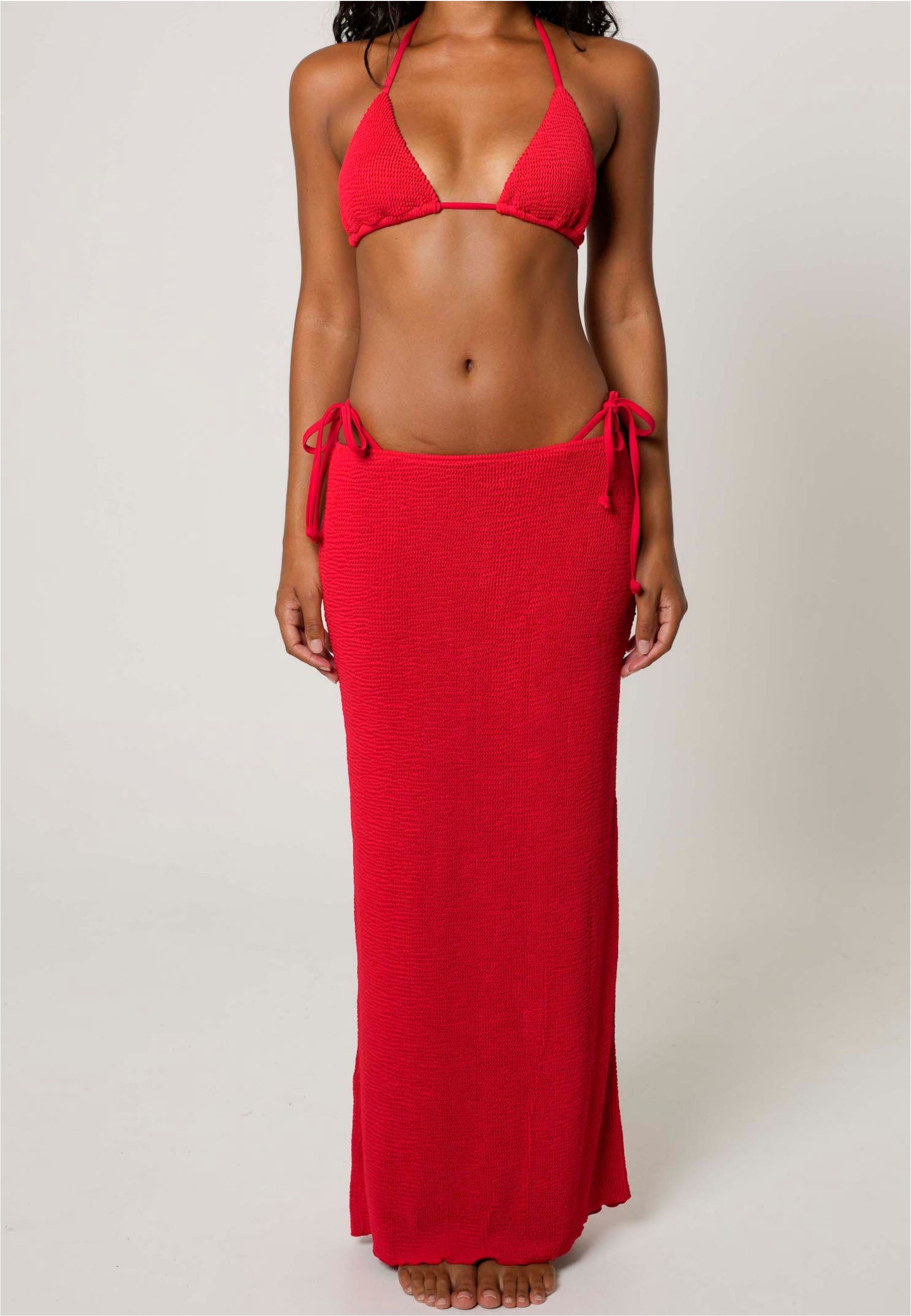 Moda Minx Sommerrock "Scrunch Long" 1 Stk. mit strukturiertem Scrunch-Material