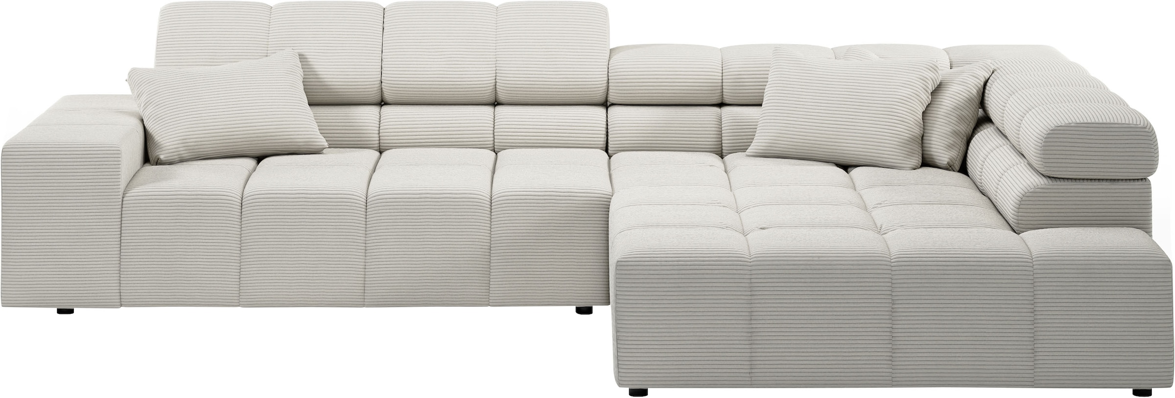 Home affaire Ecksofa »Ancona incl. Kopfteilverstellung, Breite 319cm, L-Form« wahlweise motorische Sitztiefenverstellung, auch in Cord + Easy Care