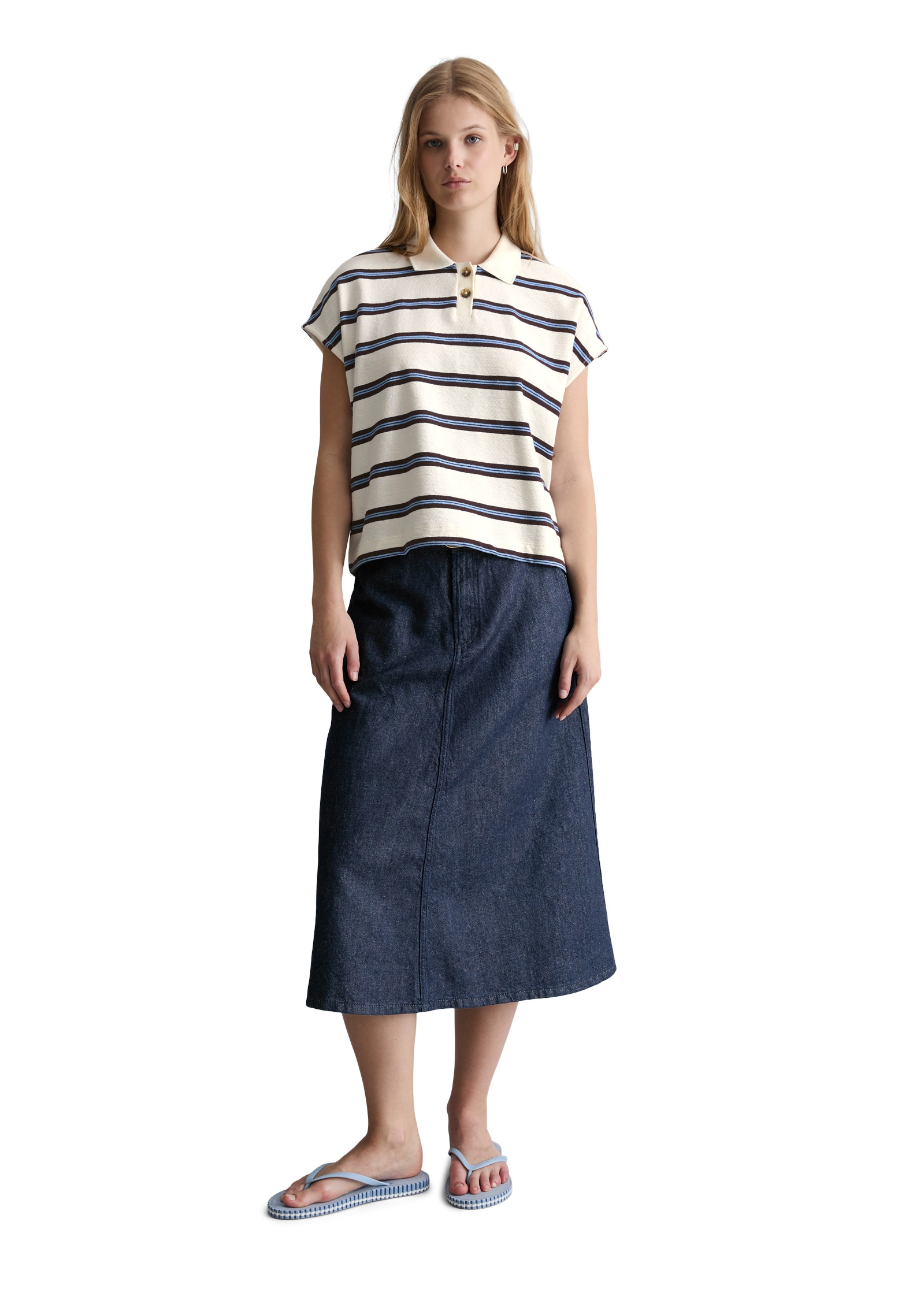 Marc O'Polo DENIM Poloshirt »aus schwerem Single Jersey«