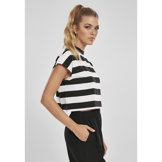 URBAN CLASSICS T-Shirt »Damen Ladies Stripe Short Tee«, (1 tlg.) online  bestellen | BAUR