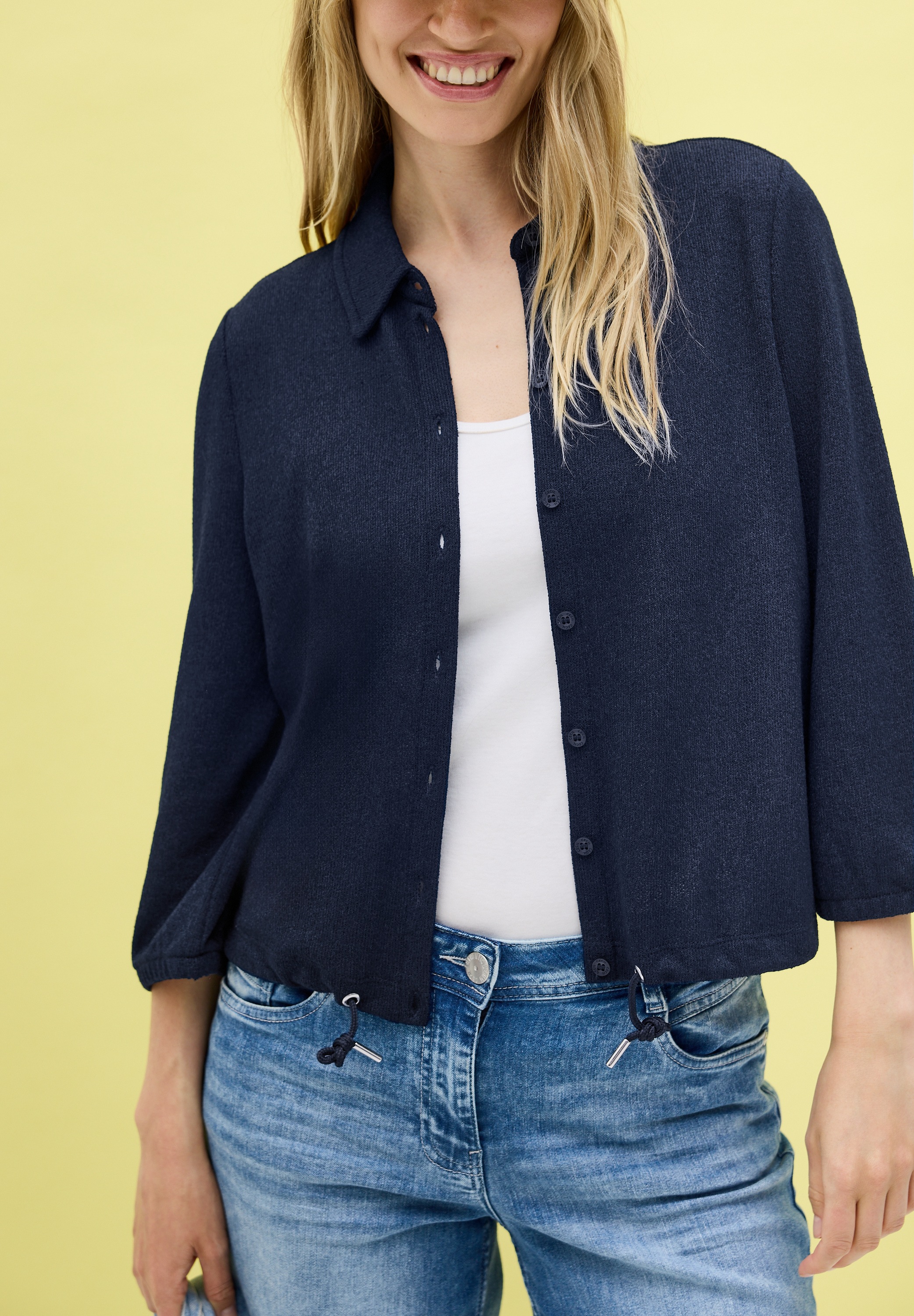 Cecil Cardigan, aus elastischem Materialmix günstig online kaufen