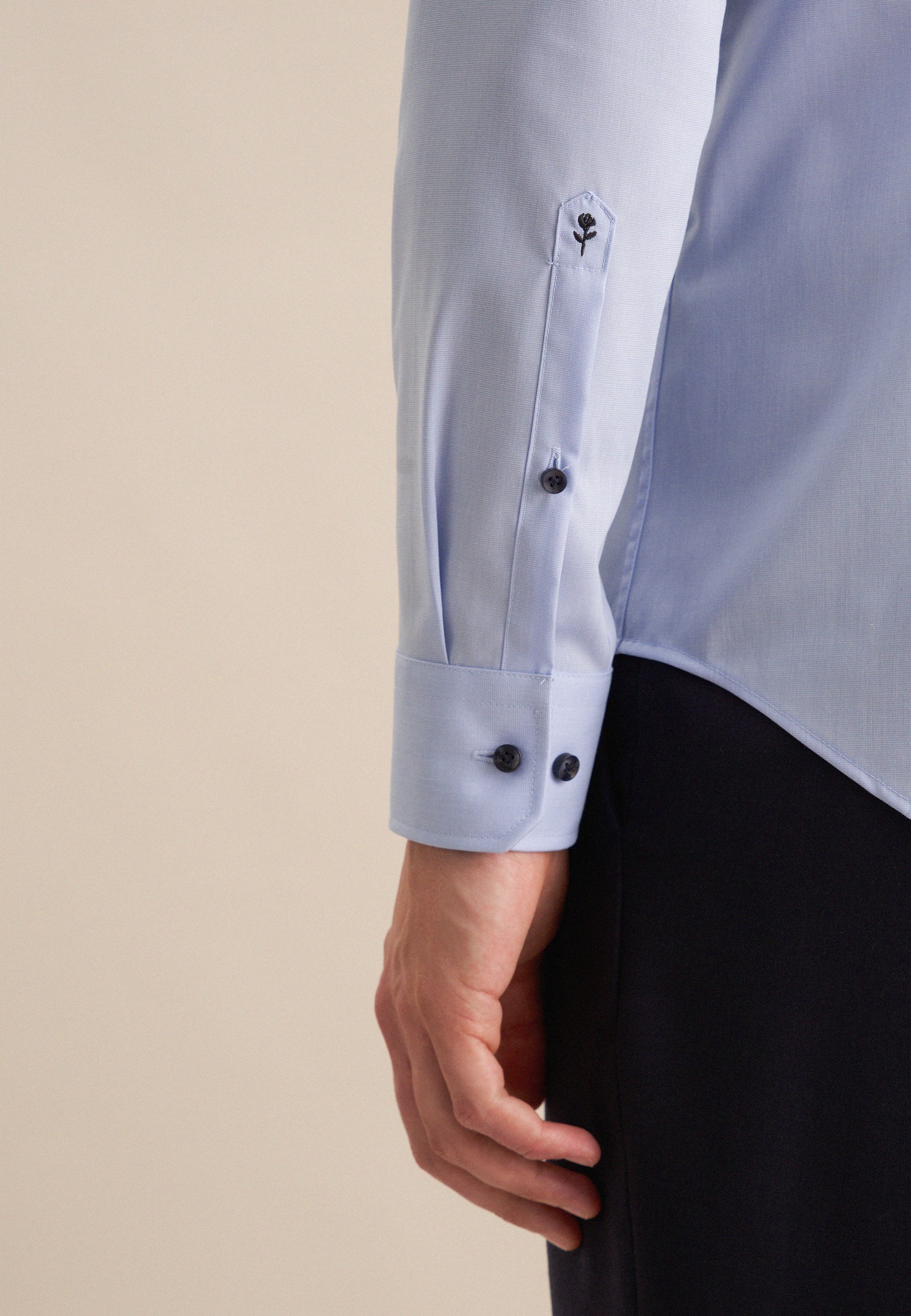 seidensticker Businesshemd »Schwarze Rose« Shaped 1/1 Extra lang Kentkragen Uni