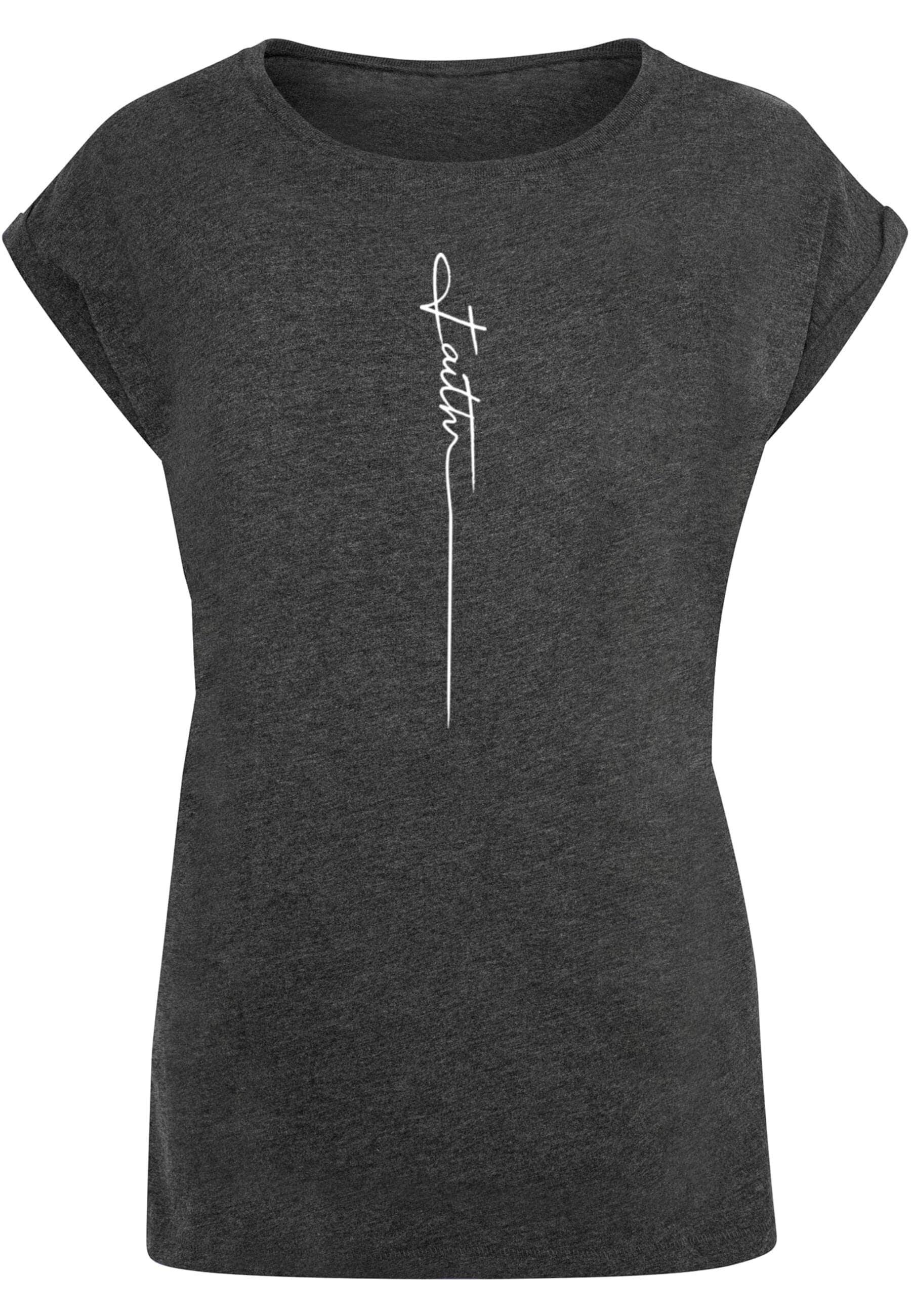 Merchcode T-Shirt "Merchcode Damen Ladies Faith Extended Shoulder Tee" 1 St günstig online kaufen