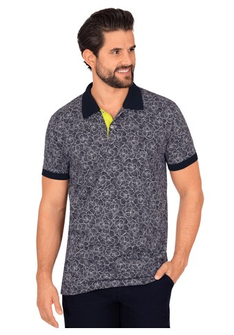 Trigema Poloshirt mit tollem Muster und Knopfleiste kaufen