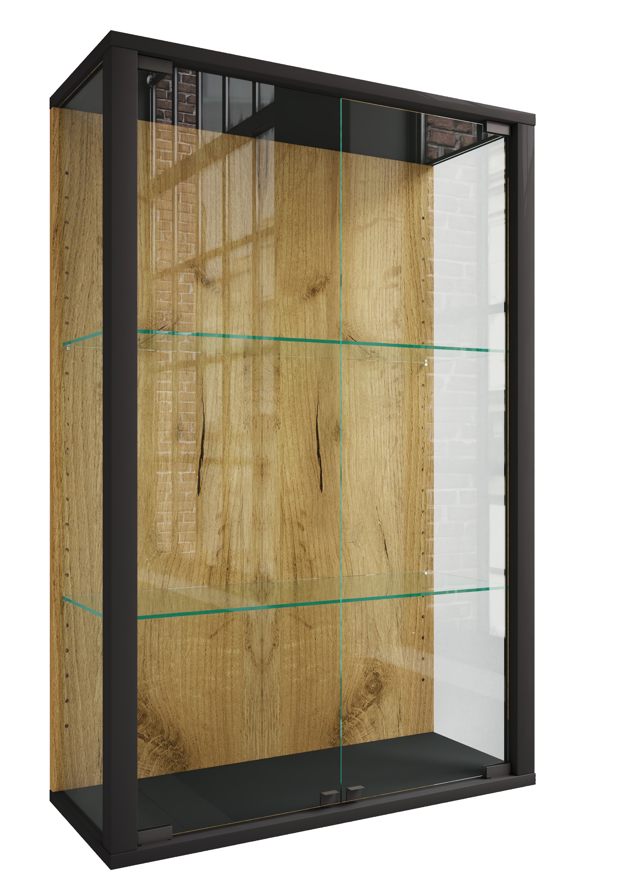 VCM Wandregal "Wandvitrine Hängevitrine Glasvitrine Glas Udina M" 1 Stk. tl günstig online kaufen
