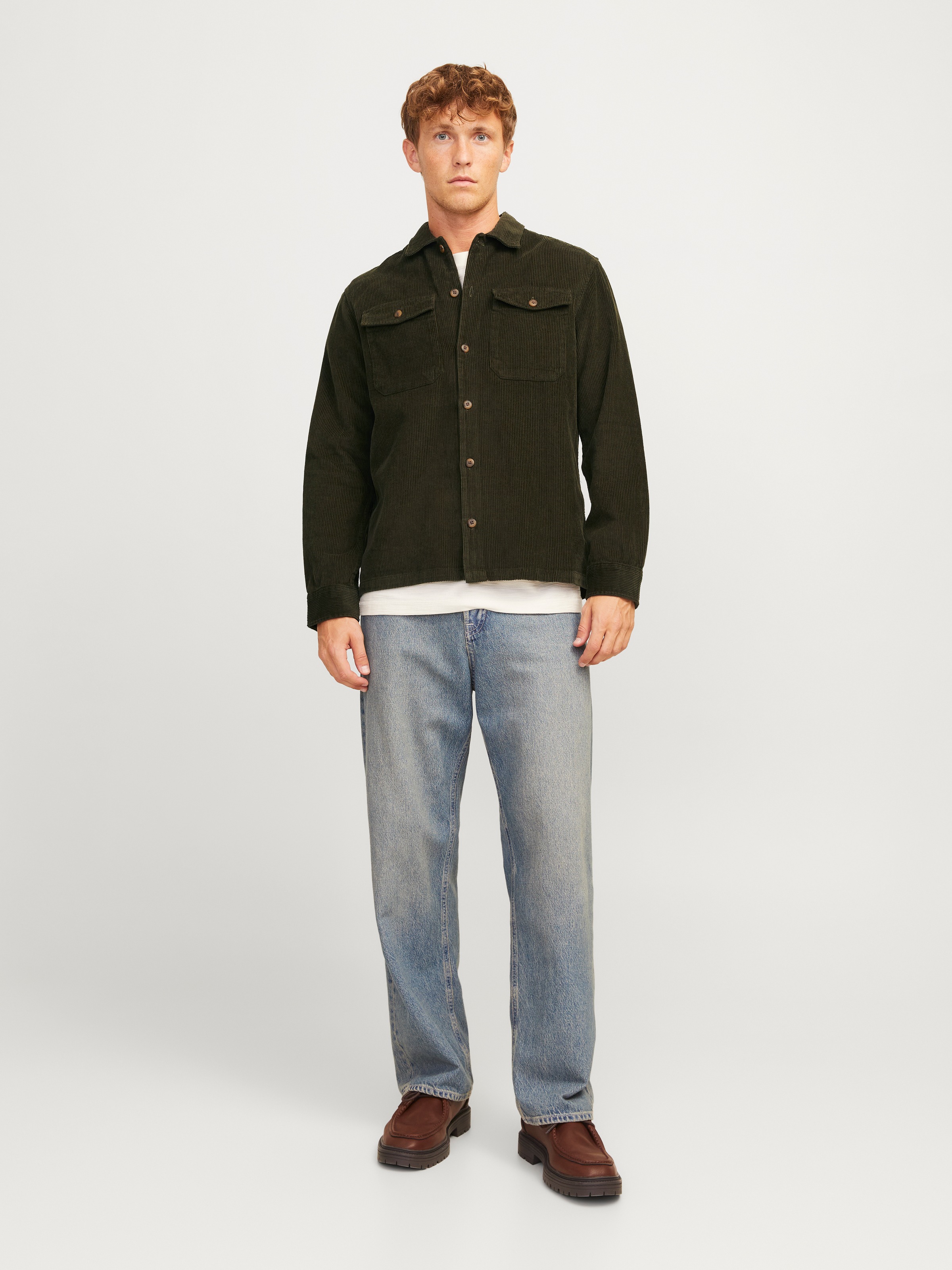 Jack & Jones Langarmhemd »JJEEDDIE CORDUROY OVERSHIRT LS SN«