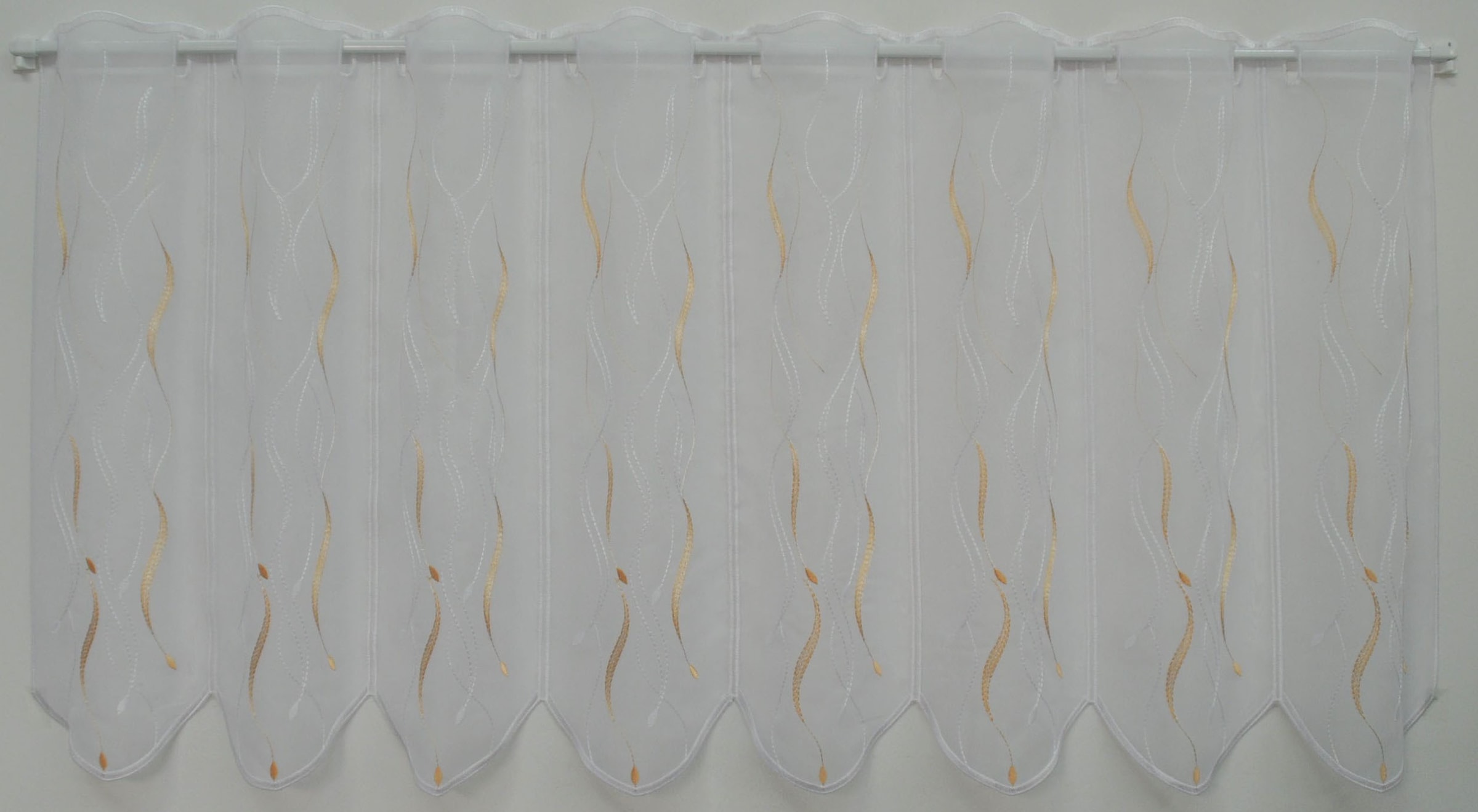 Stickereien Plauen Scheibengardine "Pescara" Stangendurchzug 1 Stk. tlg. günstig online kaufen