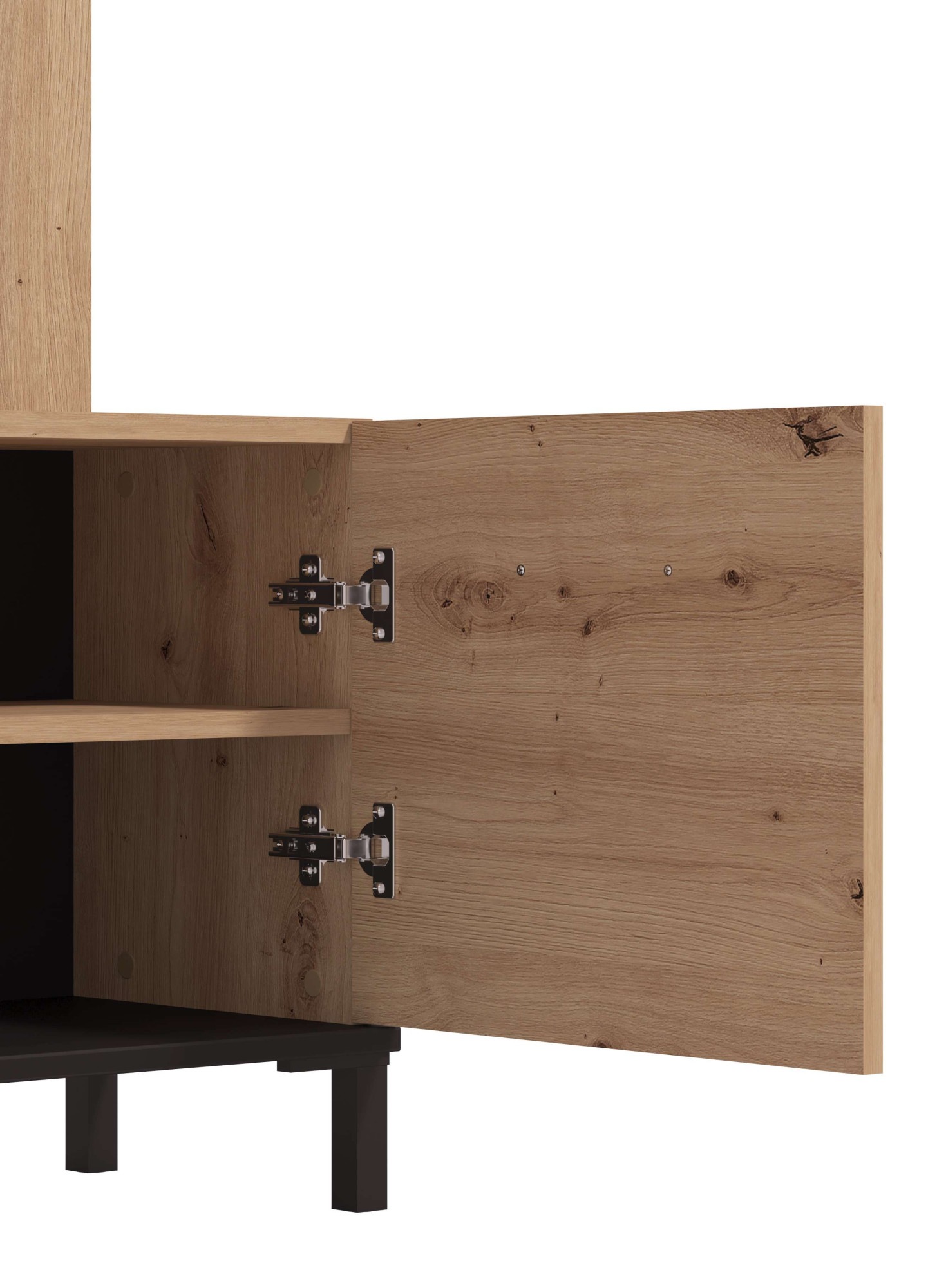 INOSIGN Kompaktgarderobe »Capitello Kompaktgarderobe, Flurgarderobe, Dielenschrank, Breite 90 cm«, Schuhschrank, Wandschrank, 8 Haken, Kleiderstange, in Artisan Eiche