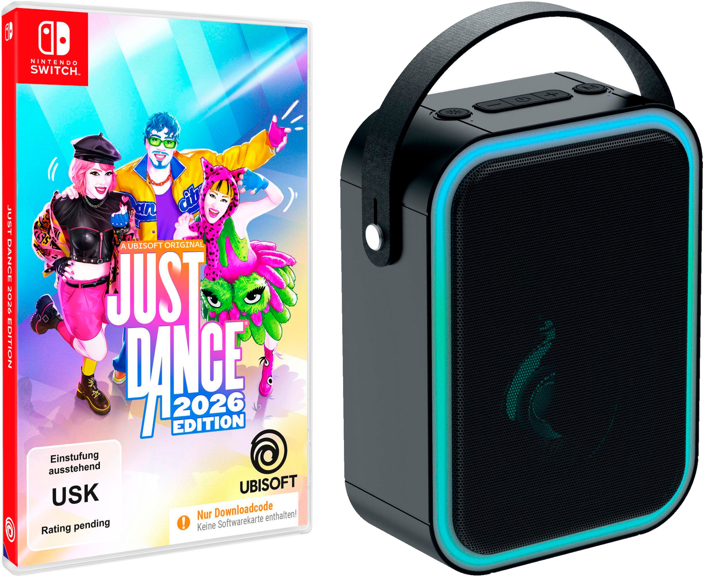 UBISOFT Spielesoftware "Just Dance 2026 (Code in box) + Bluetooth Concert Lautsprecher", Nintendo Switchohne farbbezeichnung, Spielesoftware