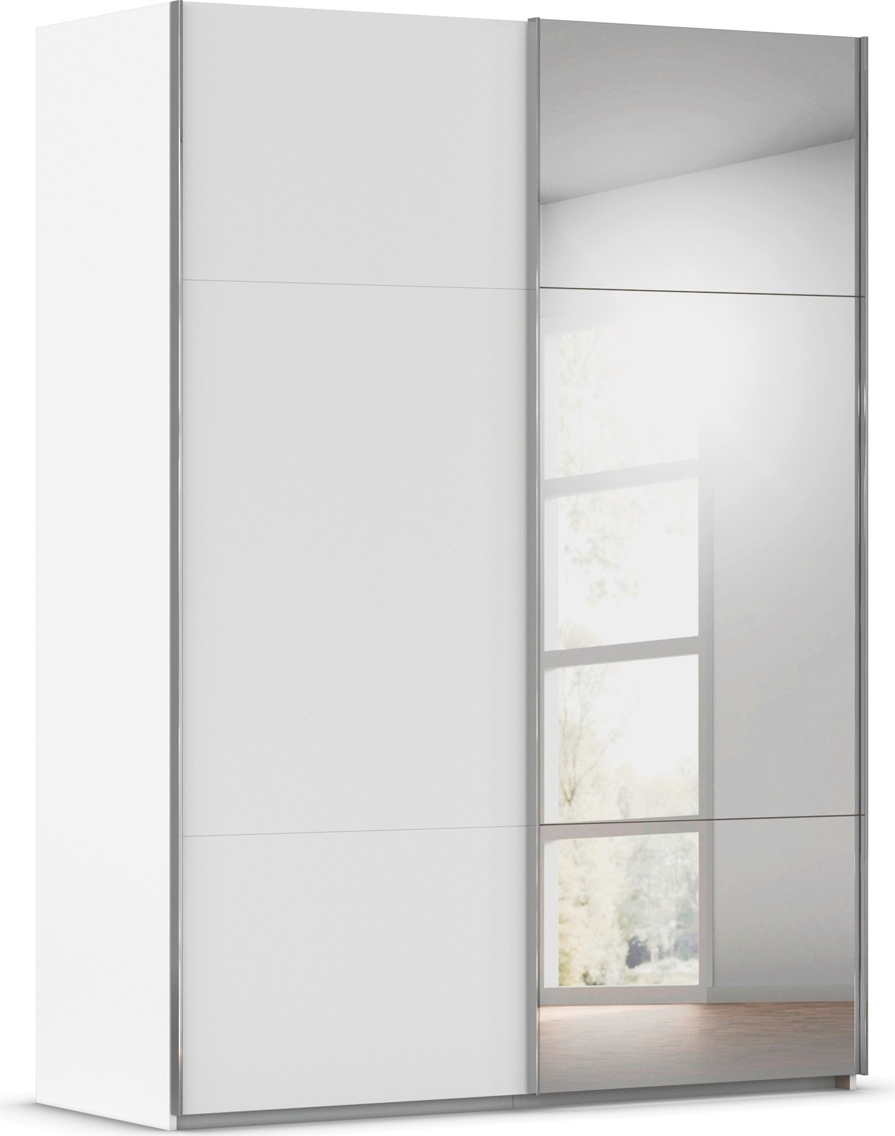 rauch Schwebetürenschrank "Kleiderschrank Schrank Garderobe Schlafzimmerschrank CONTIDO" 3 verschiedene Ausstattungen BASIC/CLASSIC/PREMIUM (inkl. SOFT-CLOSE), aus hochwertigem Material in 6 Breiten 2 Griff-Farben MADE IN GERMANY