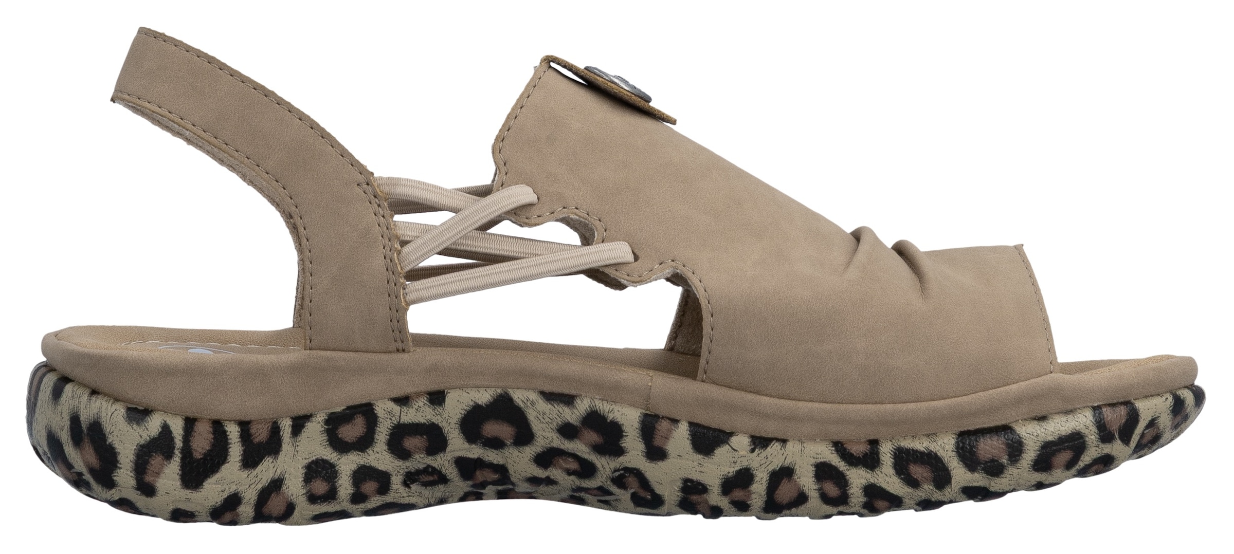 Rieker Sandale  Sommerschuh, Urlaubsschuh, Schlupfschuh mit seitlichen Gummizügen