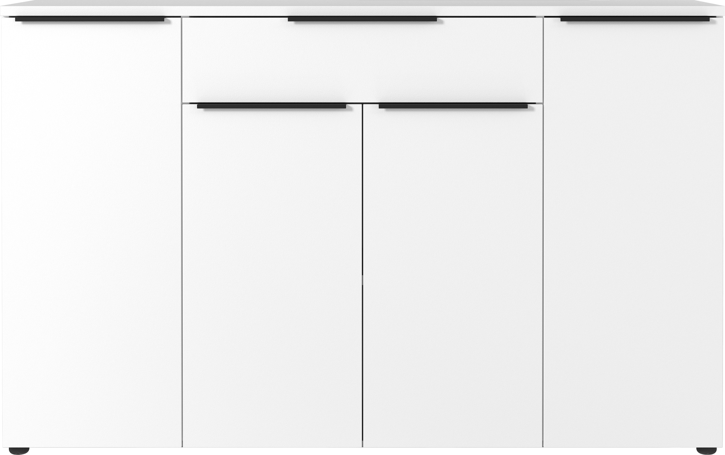 GERMANIA Sideboard "Mailand", Sideboard mit einer Schublade und 4 Türen, in graphit & weiß verfügbar