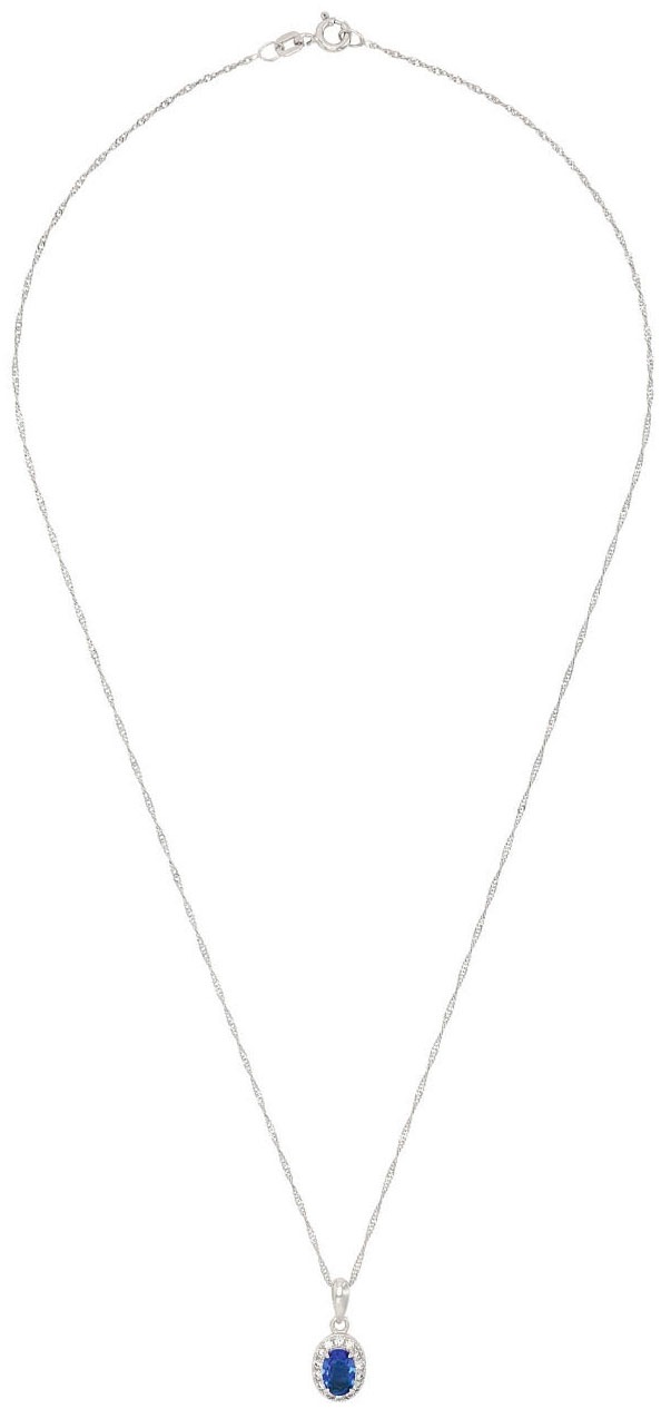 Amor Kette mit Anhänger »Oval, Trachtenschmuck, Volksfest, 2039233, 2039234«, mit Zirkonia (synth.)