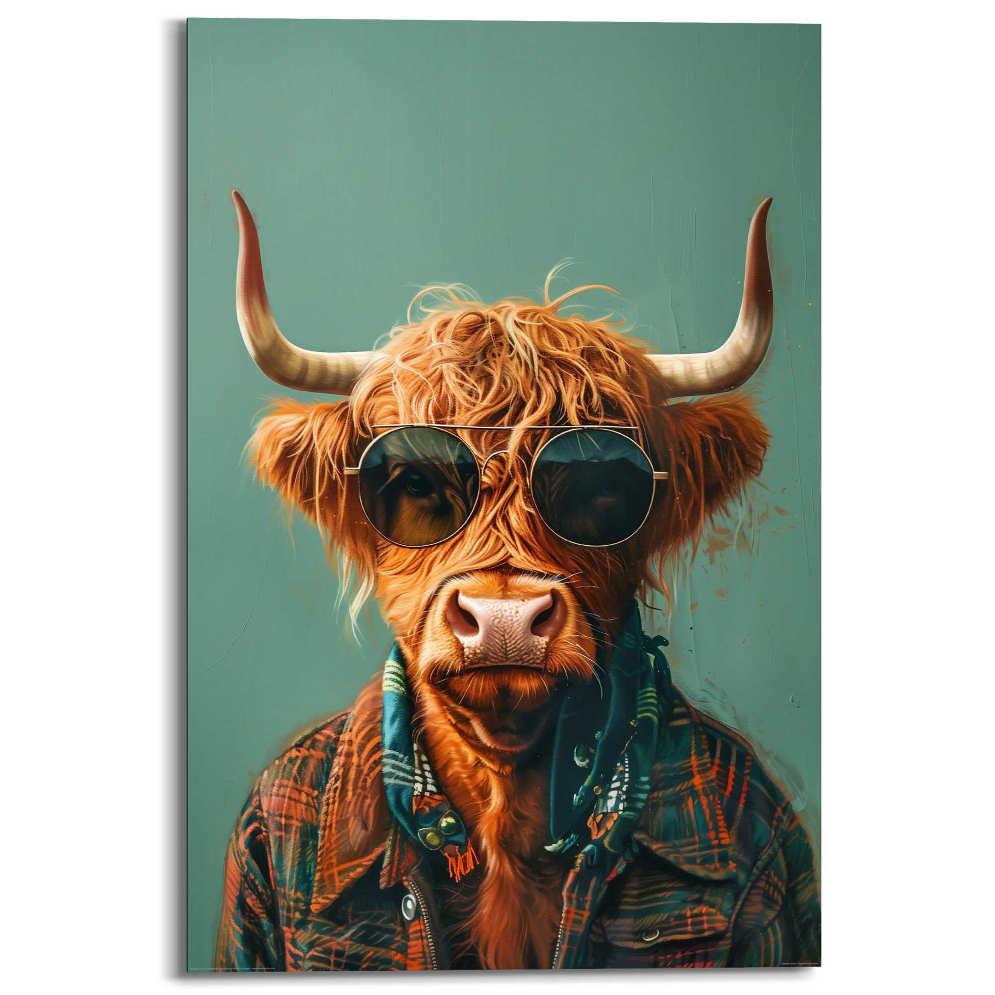 Reinders Deco-Panel "Gekleidete Kuh", Wohnzimmer - Mehrfarbig - MDF - Tiere günstig online kaufen