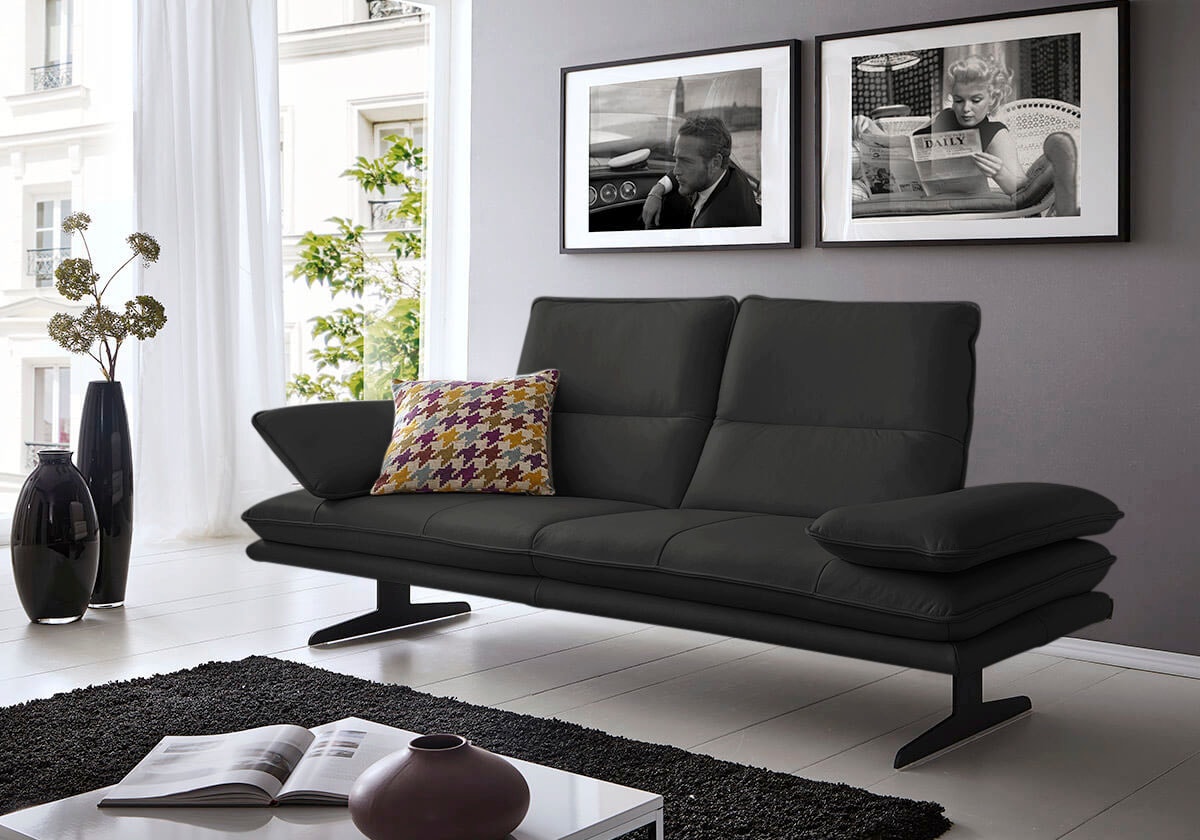 W.SCHILLIG 2-Sitzer "broadway, Designsofa mit tollem Sitzkomfort, Breite 216cm" Sitztiefenverstellung, Kopfteil- & Seitenteilverstellung, Breite 216cm