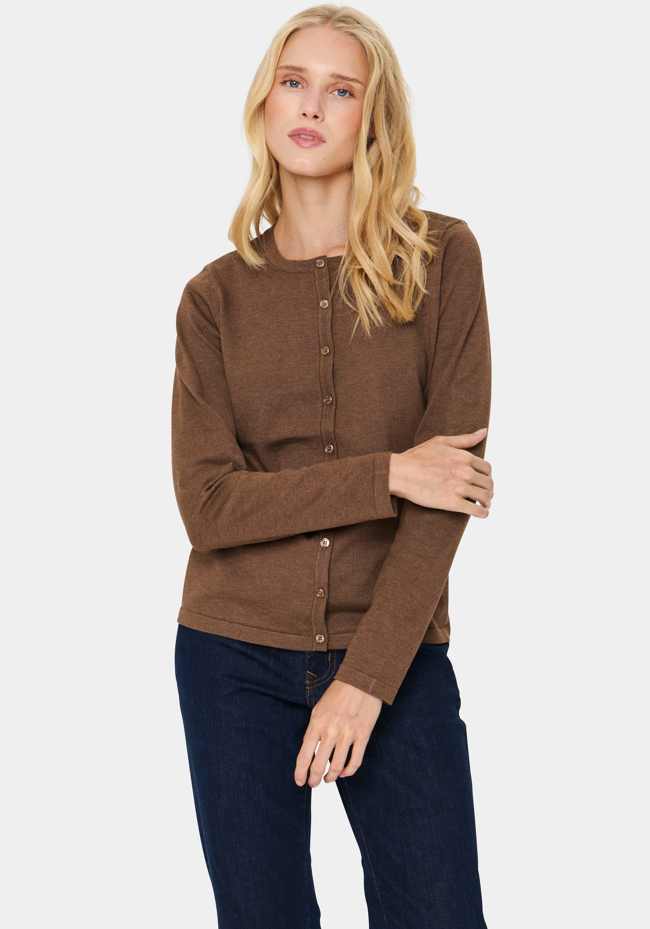 Saint Tropez Strickjacke "A8661, MilaSZ R-Neck Cardigan" günstig online kaufen