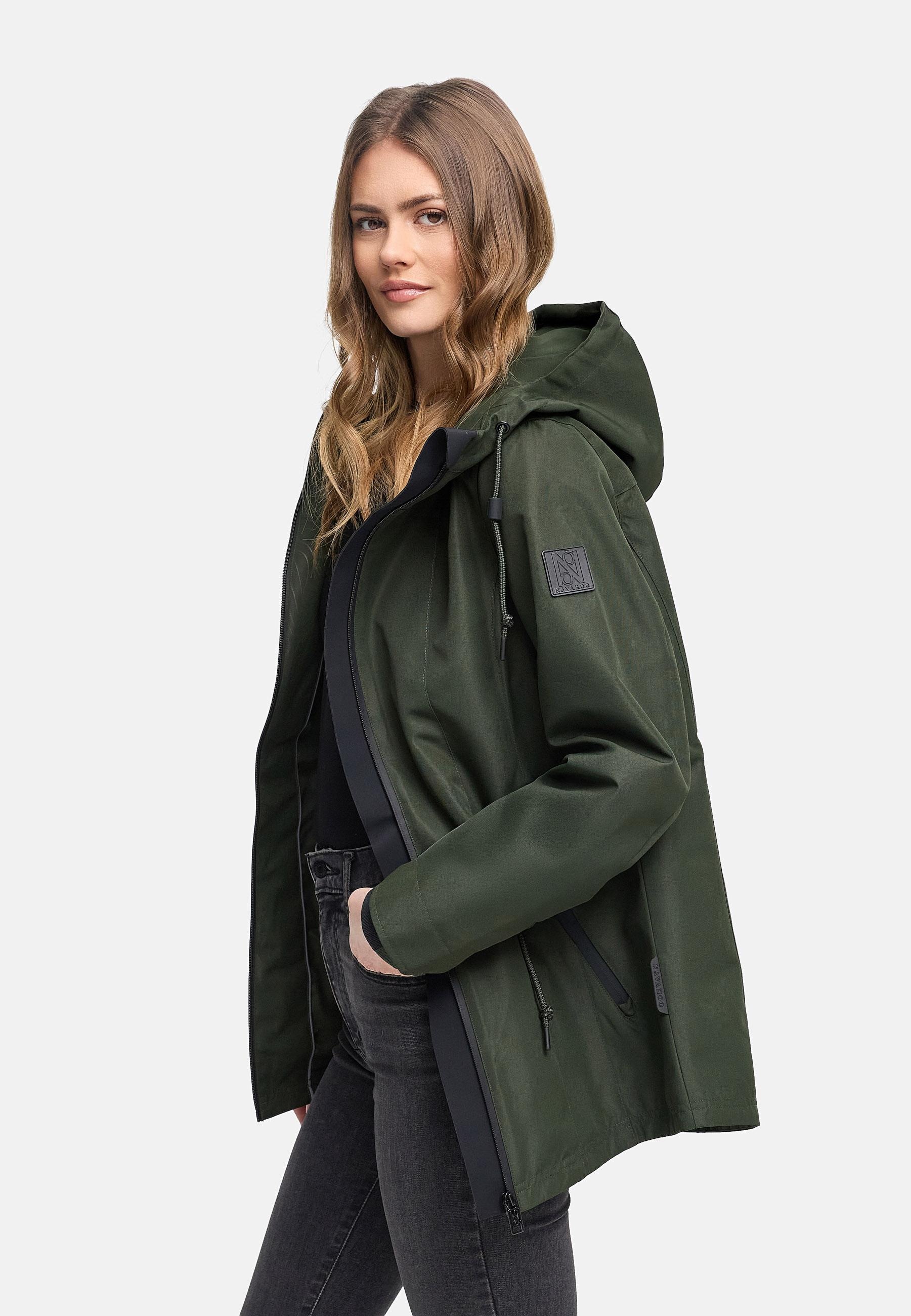 Navahoo Outdoorjacke »Blumentanz 14« mit Kapuze Übergangsjacke mit wasserdichtem Verschluss