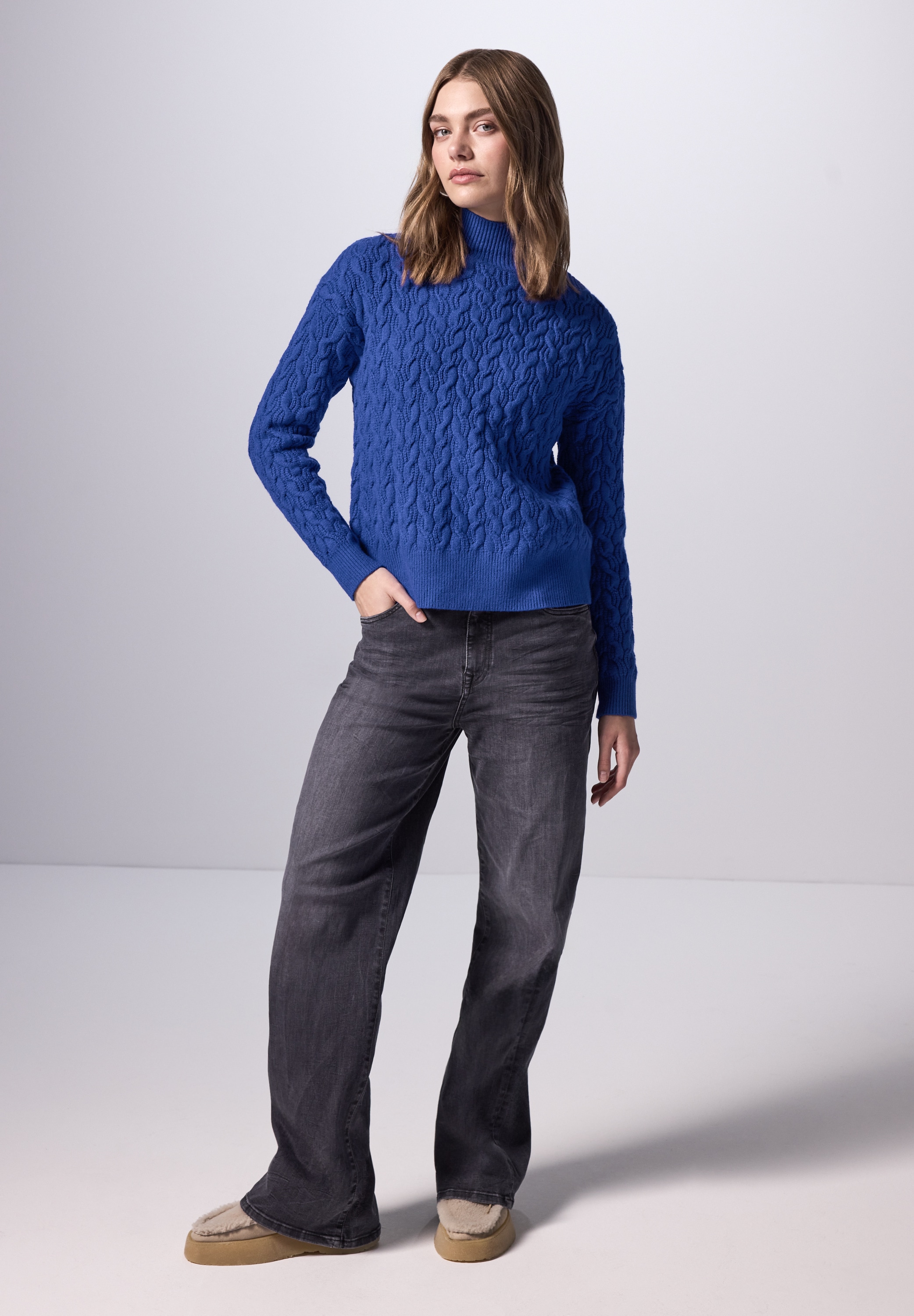 STREET ONE STUDIO Strickpullover, aus softem Materialmix