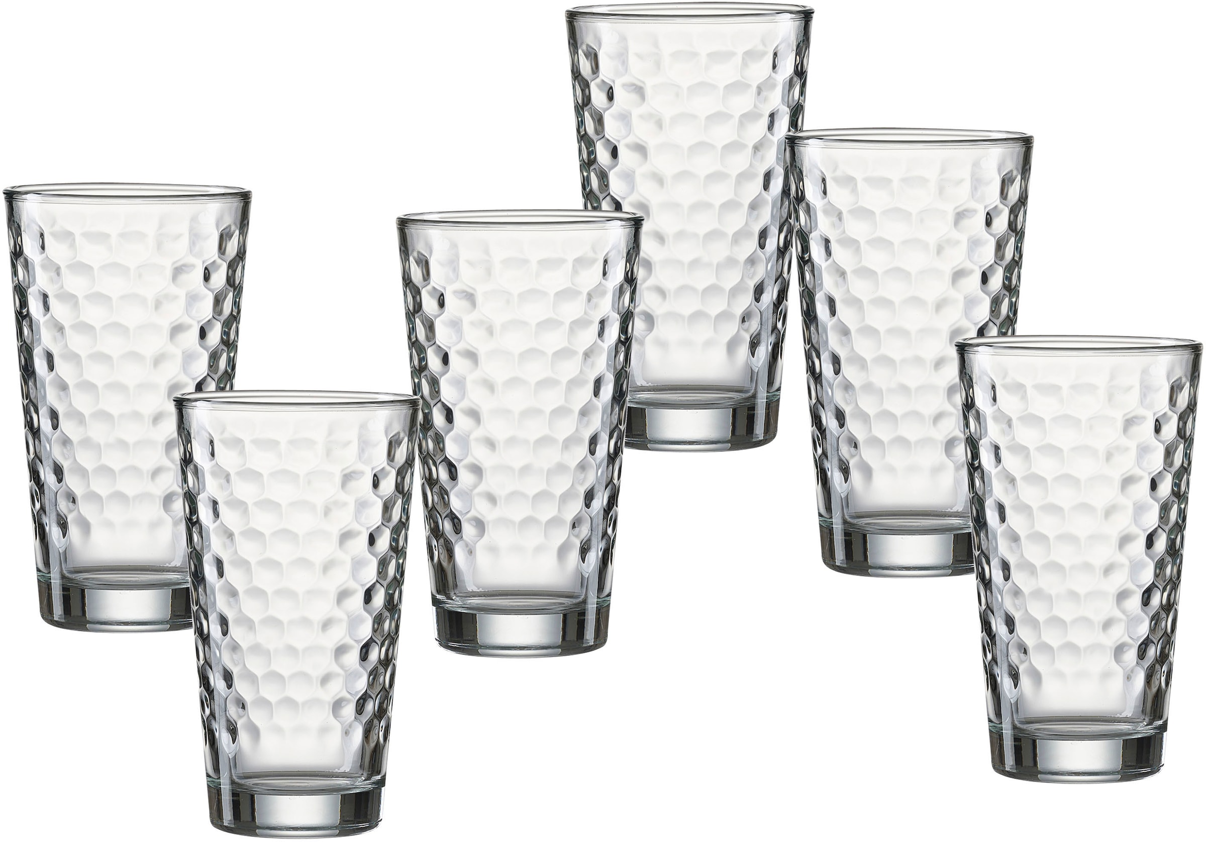 Longdrinkglas »Favo, 6-teilig«, (Set, 6 tlg.), 350 ml