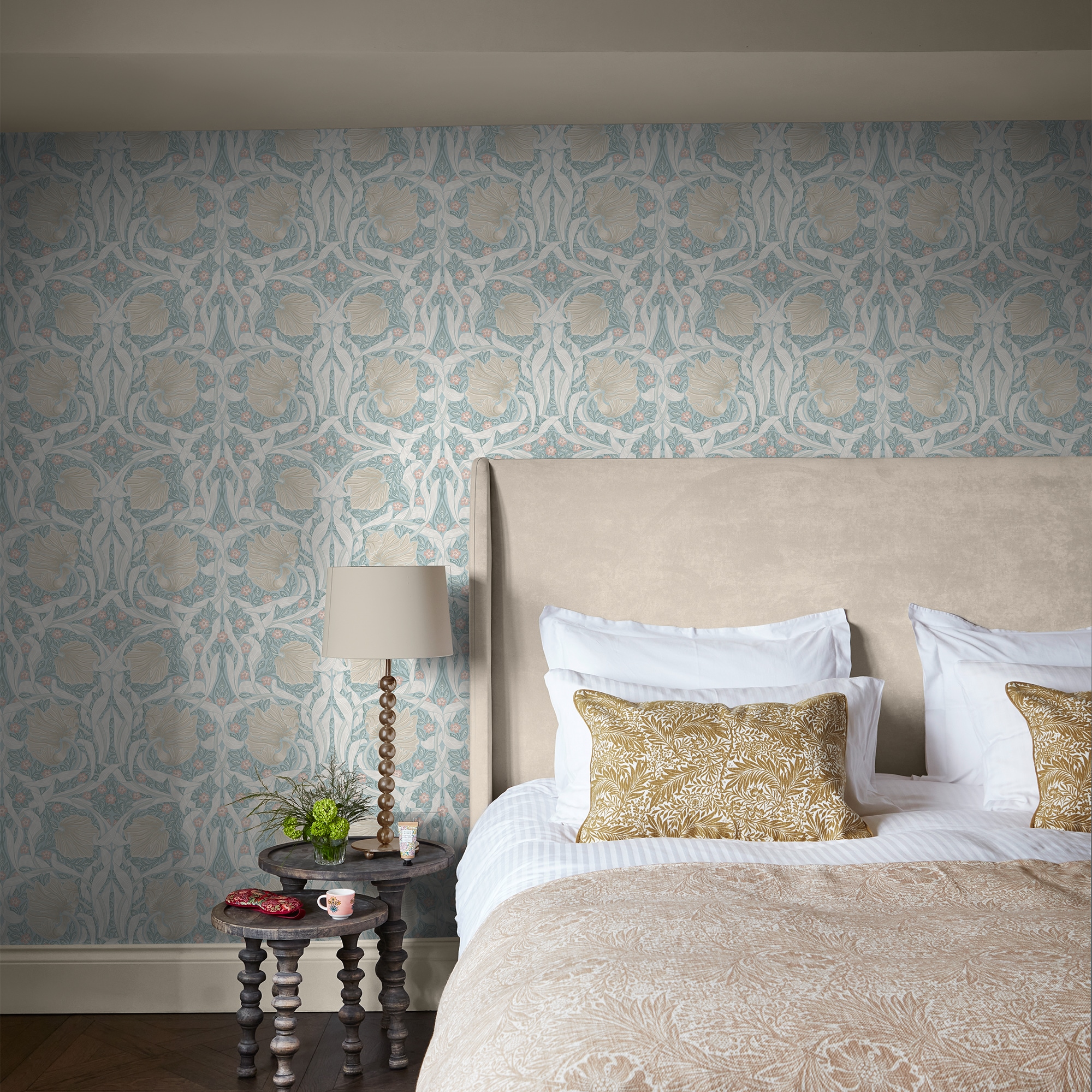 WILLIAM MORRIS AT HOME Vliestapete "Pimpernel Ocean" Motiv glatt Design Tapeten