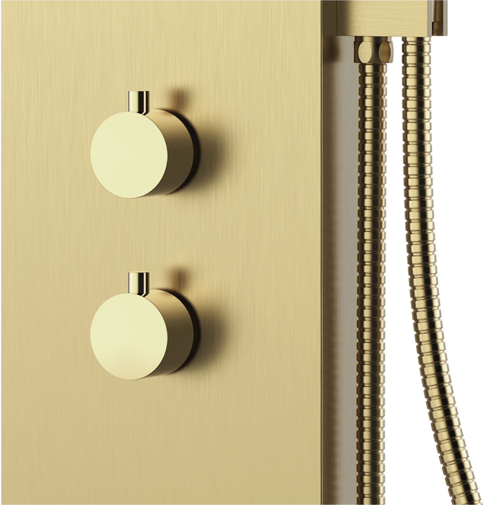 Marwell Duschsäule »Essenza gold«, Edelstahl Regendusche, 125x20 cm