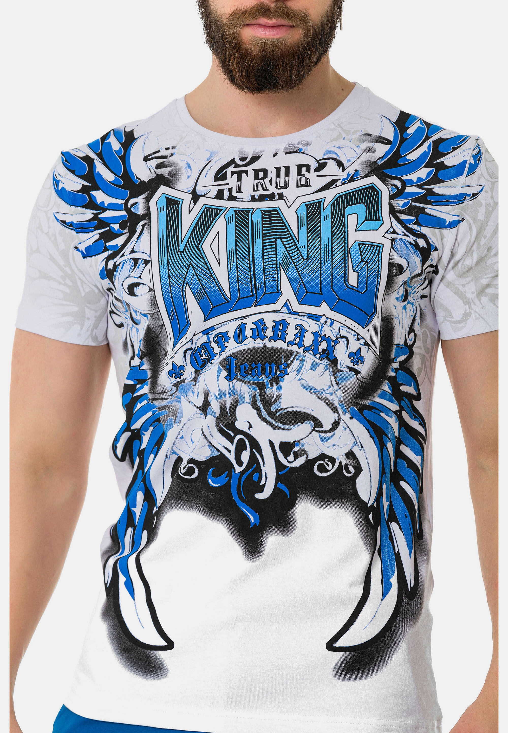 Cipo & Baxx T-Shirt »T-Shirt«, mit hochwertigem Frontmotiv