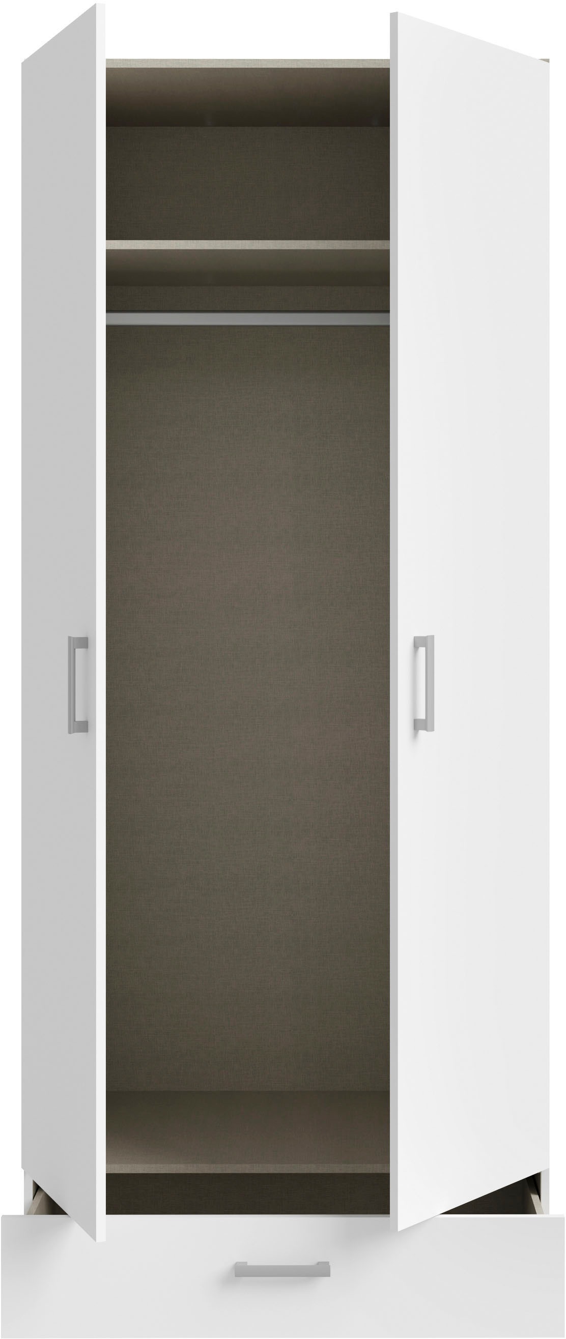 FORTE Drehtürenschrank, Drehtürenschrank, Stauraum, Schublade