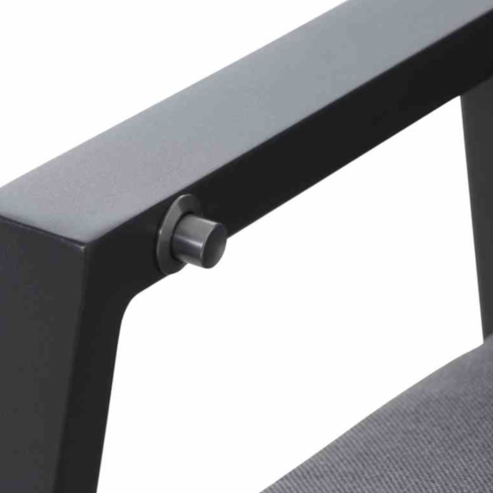 Siena Garden Gartensessel »VALENCIA Move Sessel matt anthrazit« Gestell aus Aluminium, Ranotex® Gewebe dunkelgrau, inkl. Kissen