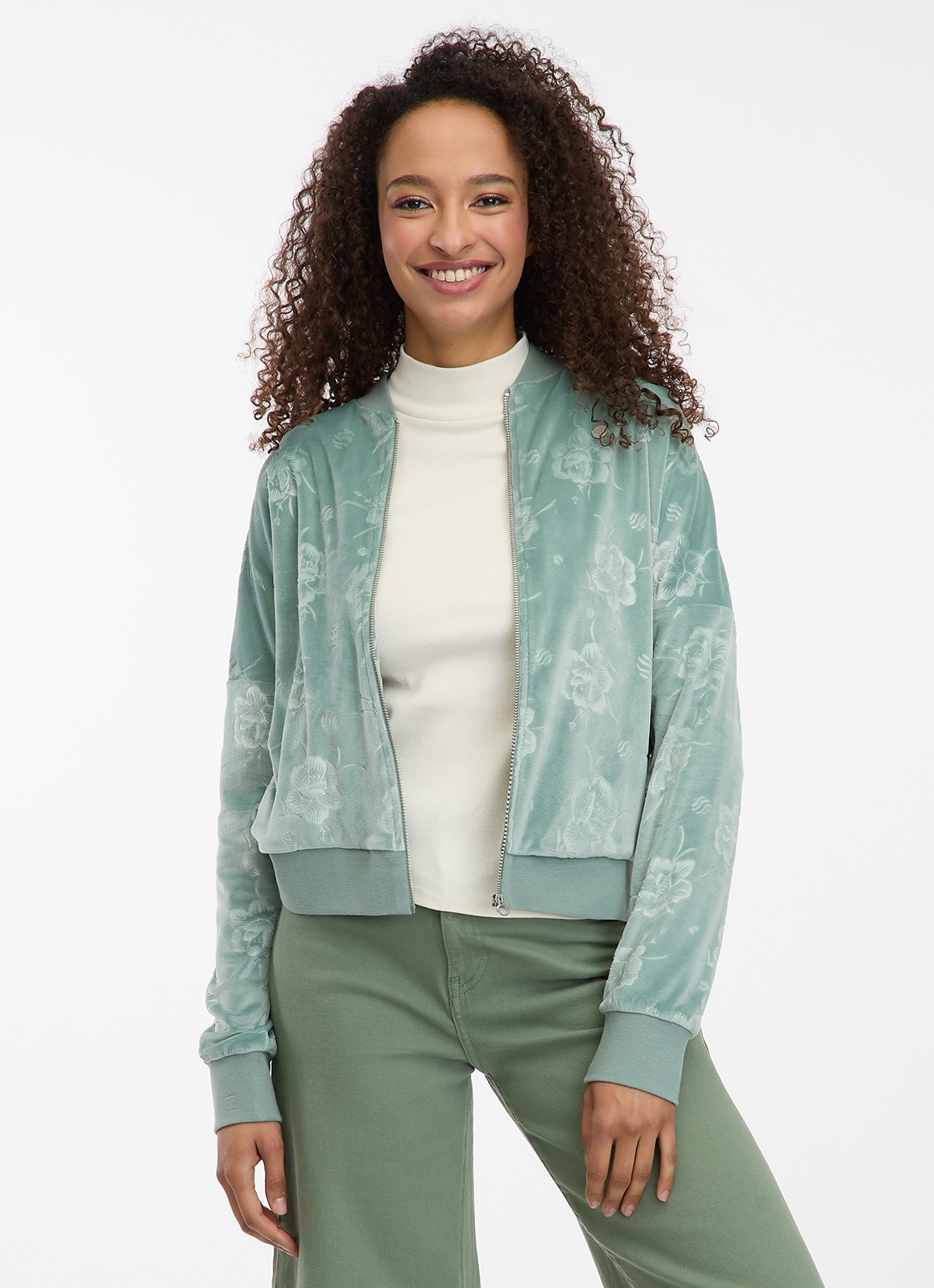 Ragwear Sweatjacke "DORON VELVET" weiche Samt Optik günstig online kaufen