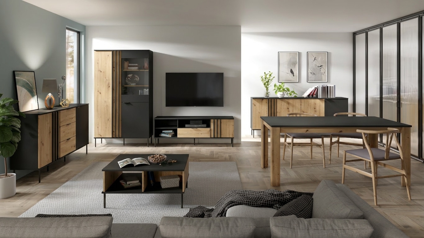 OTTO home Vitrine »AELLOR Vitrineschrank mit/ohne Beleuchtung, verglast, viel Stauraum« Standvitrine/Glasvitrine mit 2 Türen, 8 Einlegeböden, matt Hochschrank