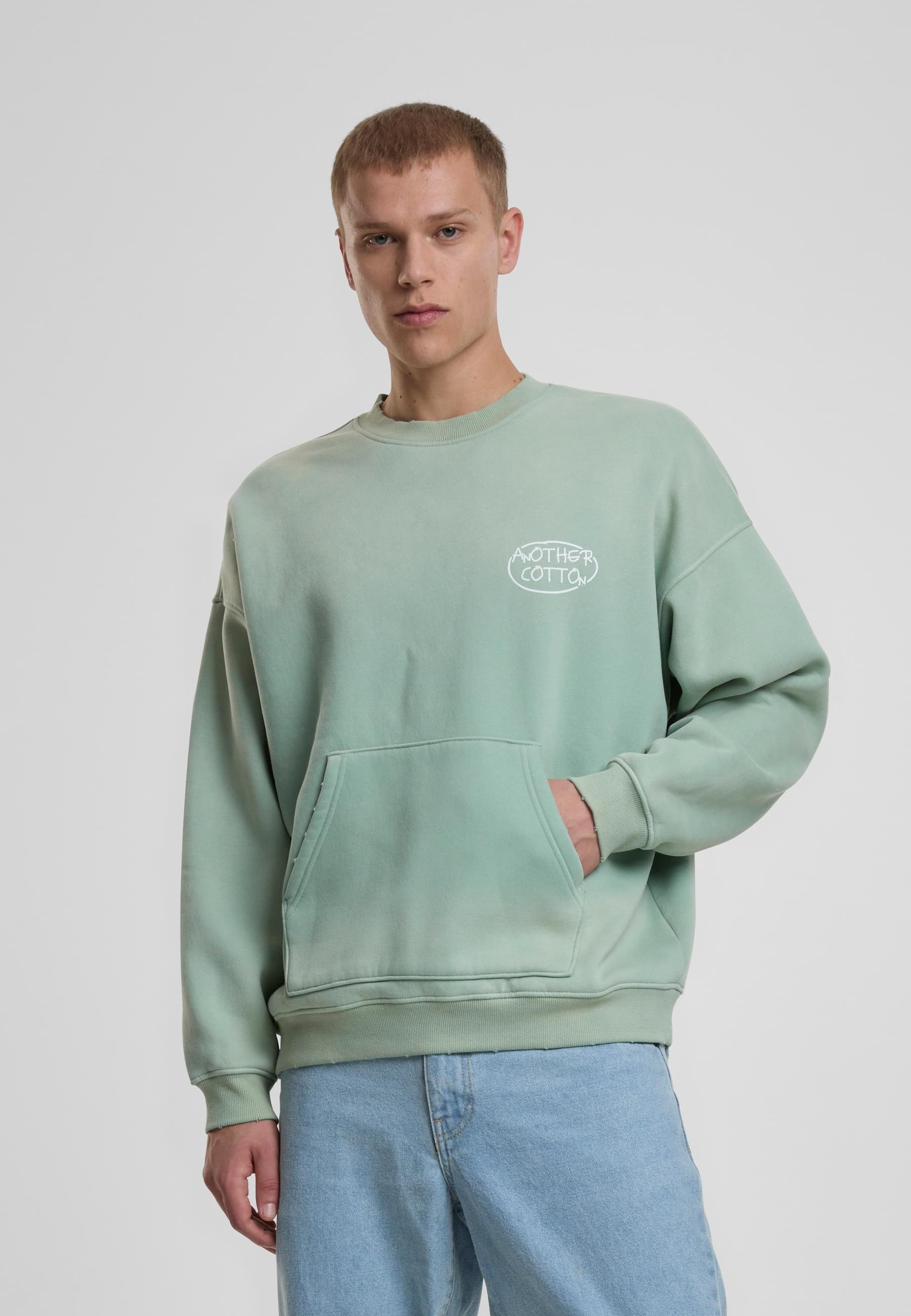 Another Cotton Lab Rundhalspullover »Another Cotton Lab Matcha Mornings Oversized Sweatshirt«, (1 tlg.)
